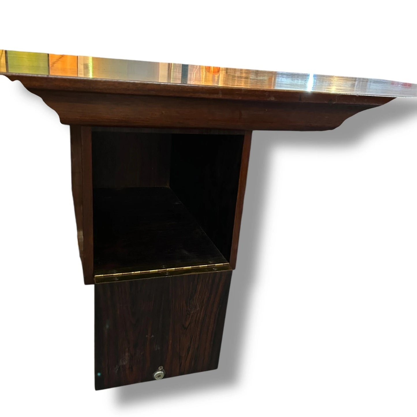 Rare Gunni Omann for Omann Jun Rosewood Floating Storage Shelf Coffee Table, c. 1960