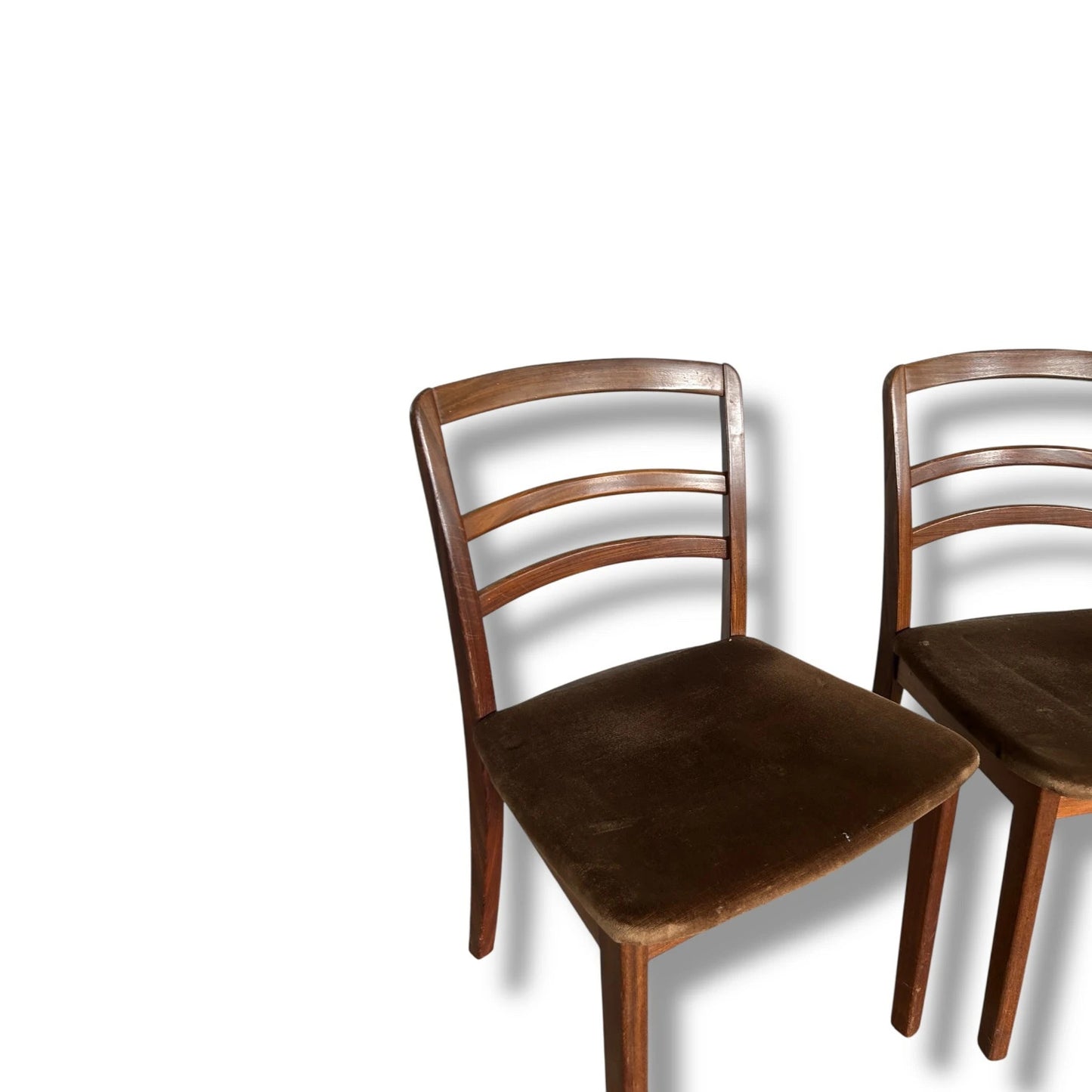 Pair of Vintage G Plan Dining Chairs – Mid Century Modern Wooden Ladder-Back Chairs