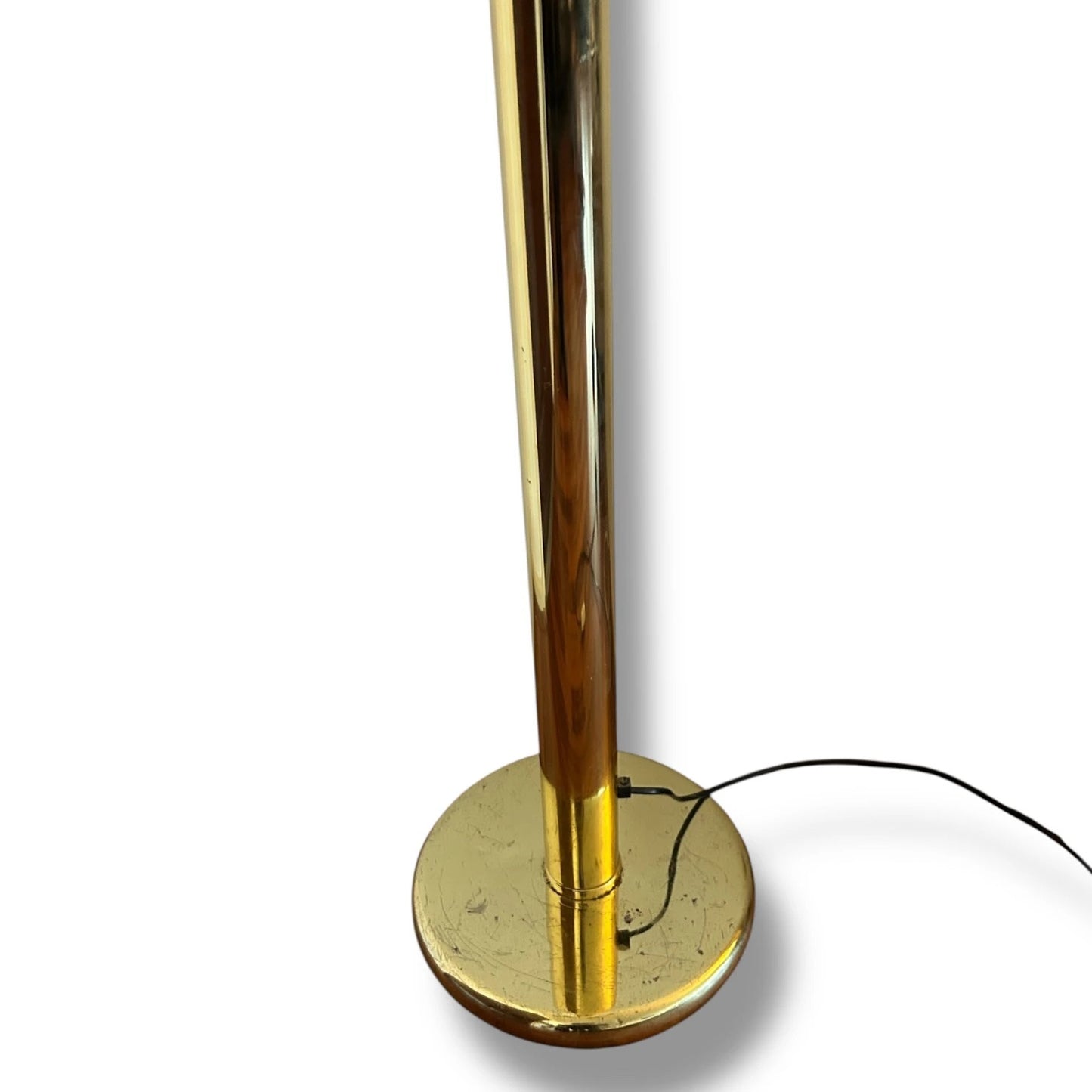 Vintage Hollywood Regency Brass Lotus Flower Floor Lamp