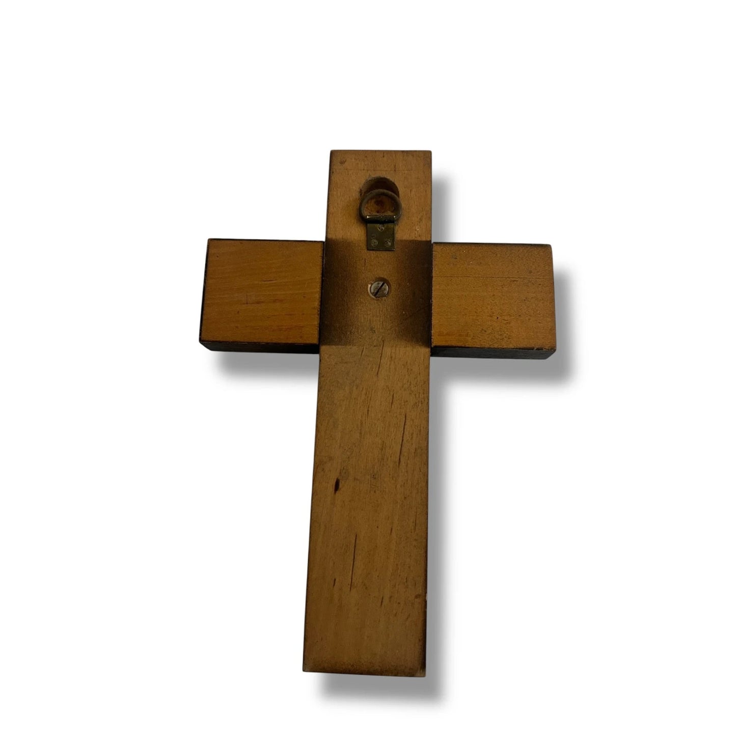 Vintage 1960s Carved Oak Wood Crucifix | Mid Century Jesus Christ Wall Cross