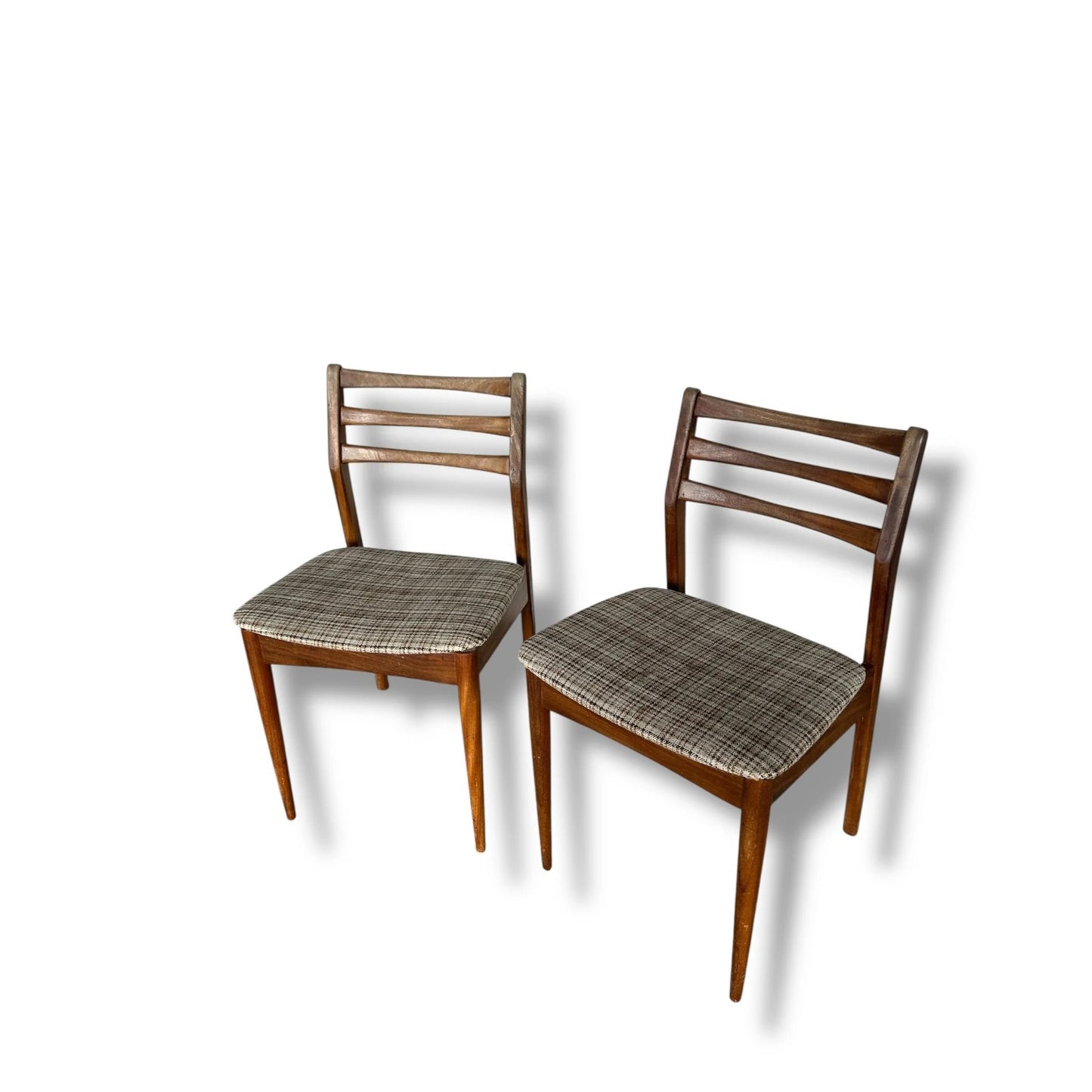 Pair of G Plan Mid Century Modern Dining Chairs – Low Back Horizontal Slat Chairs