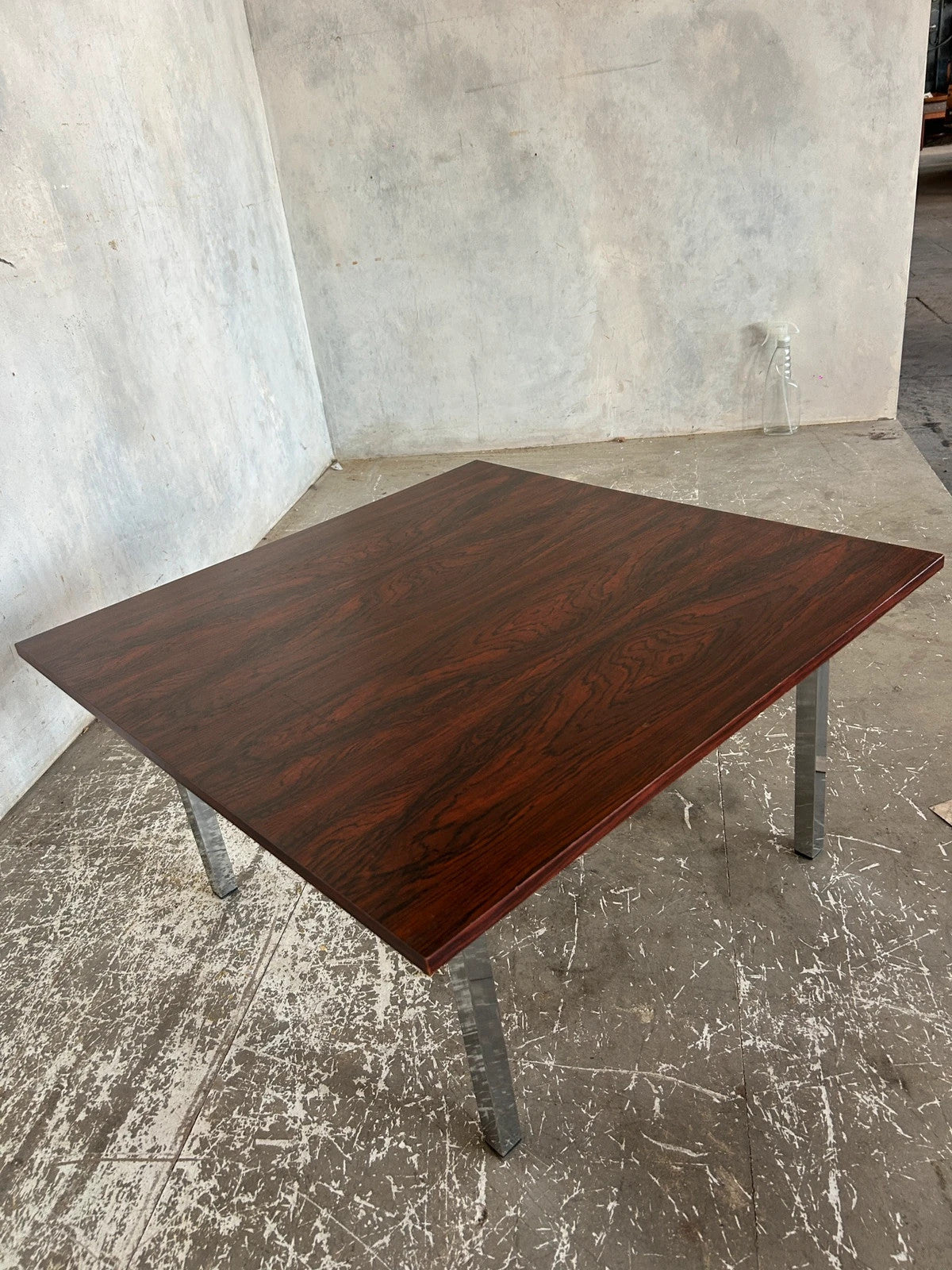 Mid Century Rosewood and Chrome Coffee Table