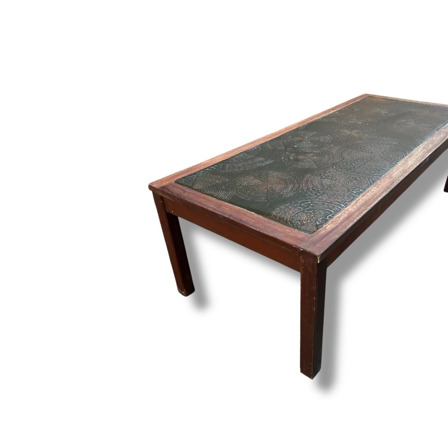 Mid Century Modern Danish Teak Brutalist Coffee Table