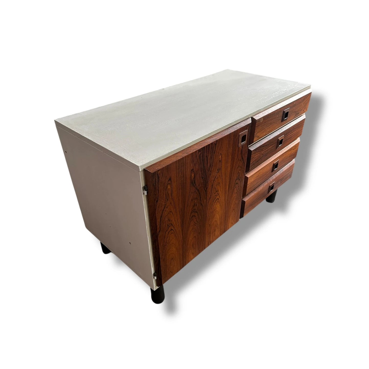 Mid Century Modern Space Age and Rosewood Norwegian Small Sideboard Cabinet