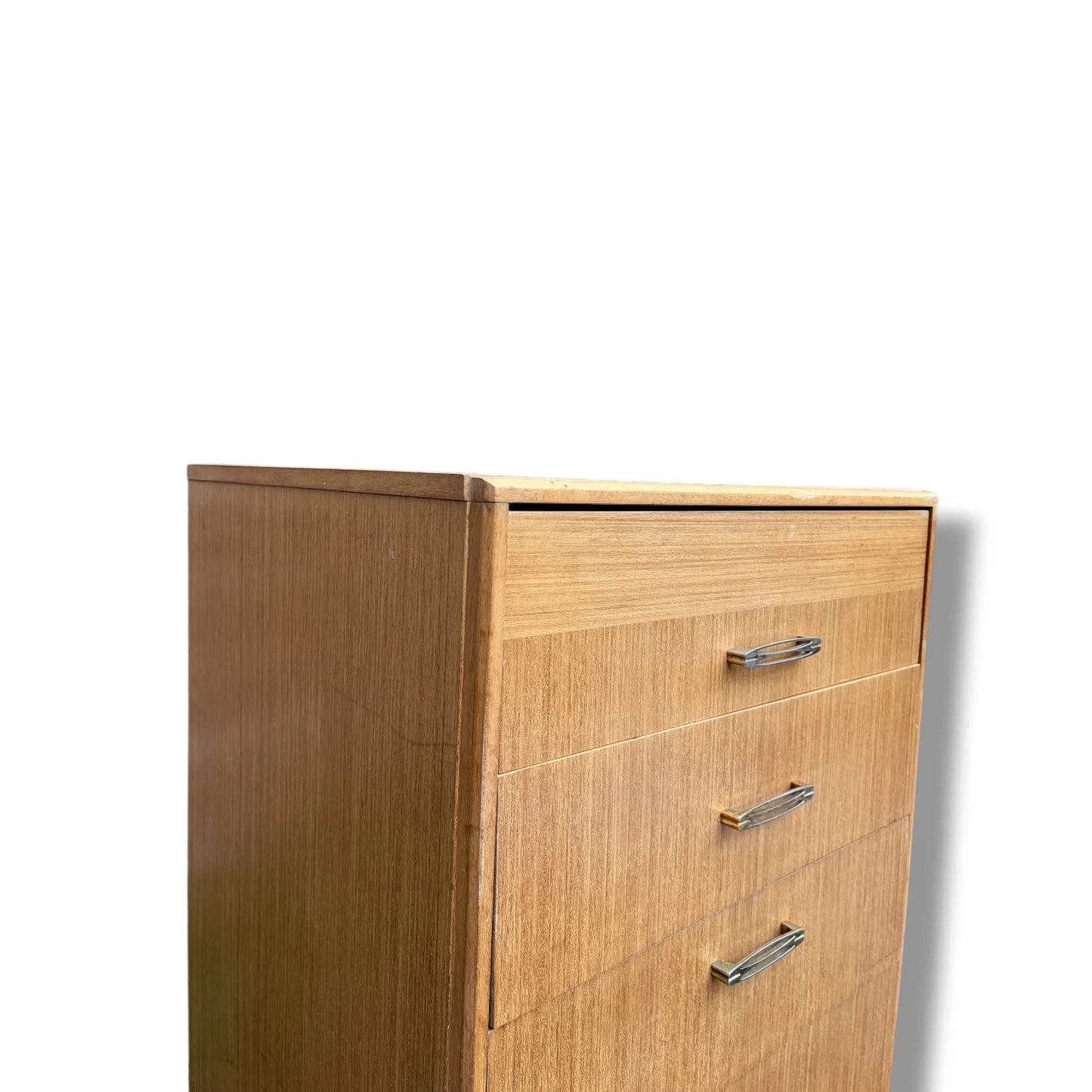 Mid Century Avalon Tallboy Chest of Drawers | Vintage Teak Bedroom Storage