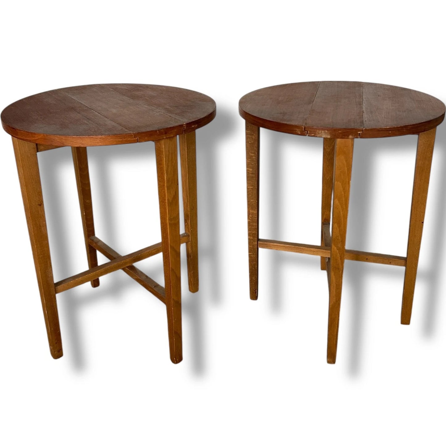 Pair of Poul Hundevad Folding Bedside Tables – Danish Mid-Century Modern