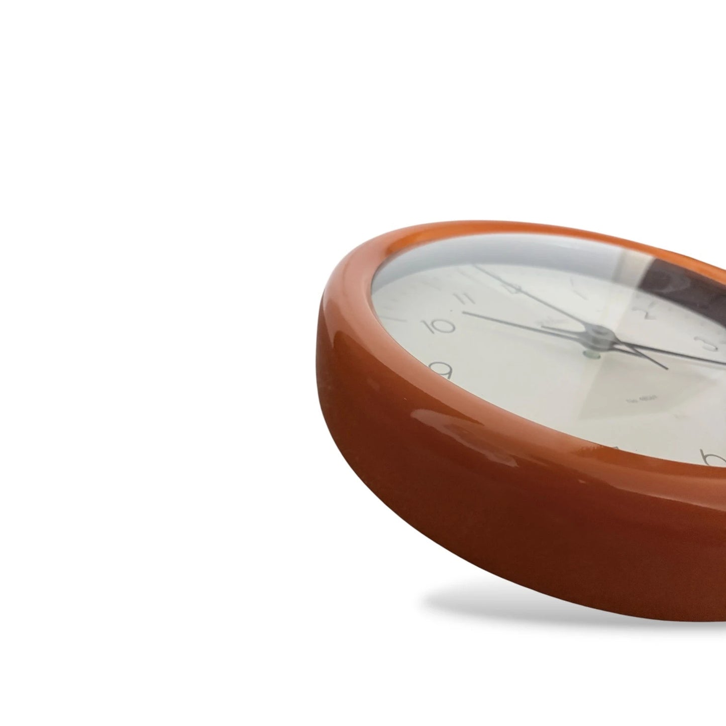 Acctim Mid-Century Modern Wall Clock | Retro Burnt Orange Frame