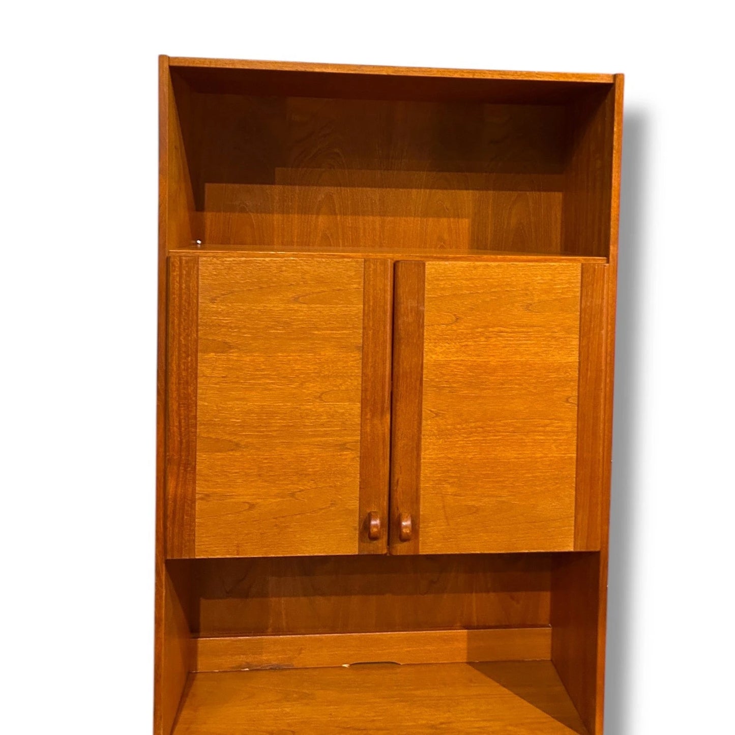 Danish Domino Cabinet | Mid Century Modern Teak Shelving Unit