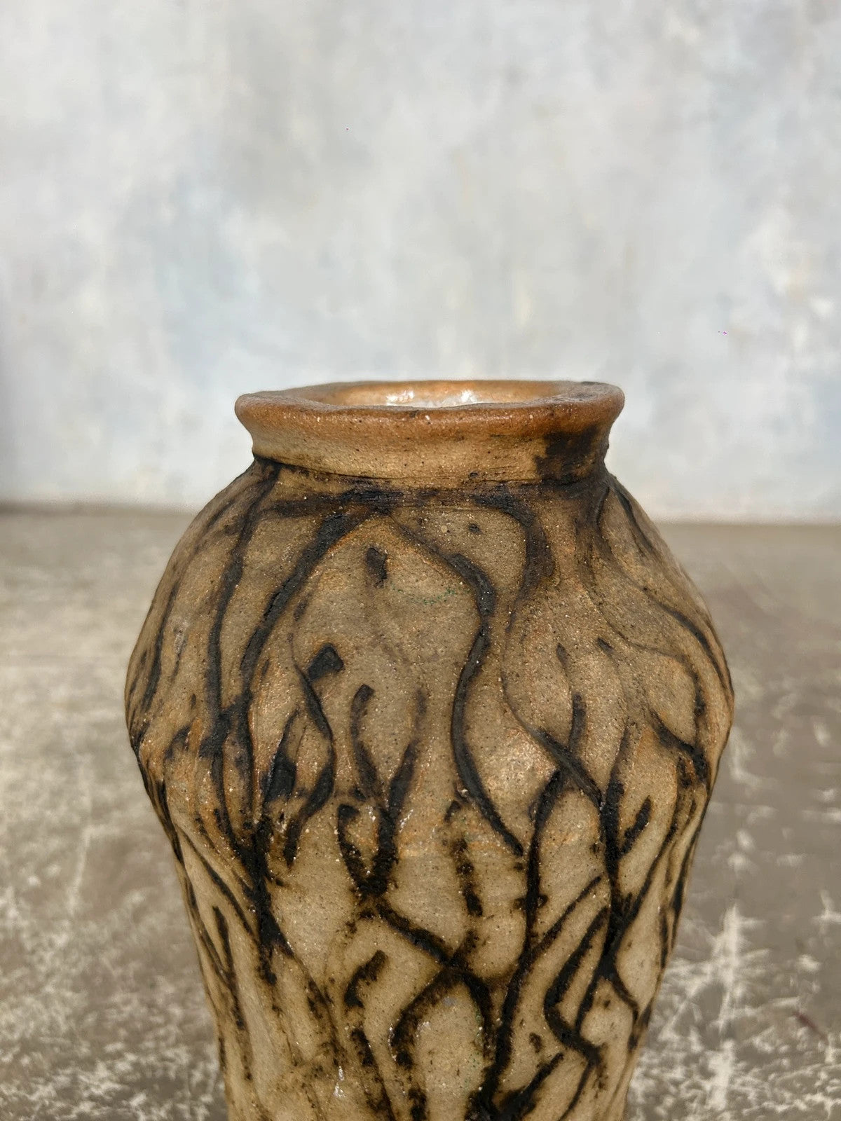 Mid Century Modern Japanese Studio Pottery Vase