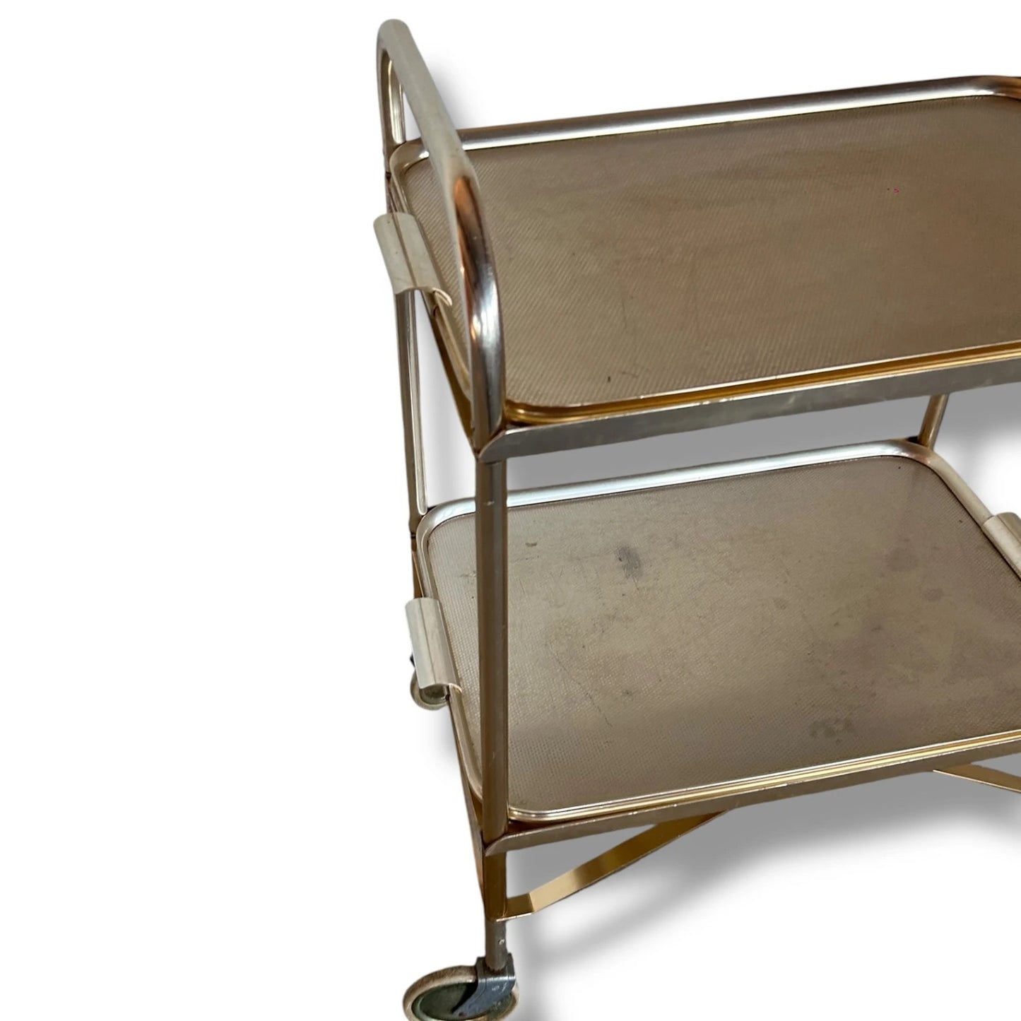 Mid Century Modern Metal Drinks Cart Serving Trolley