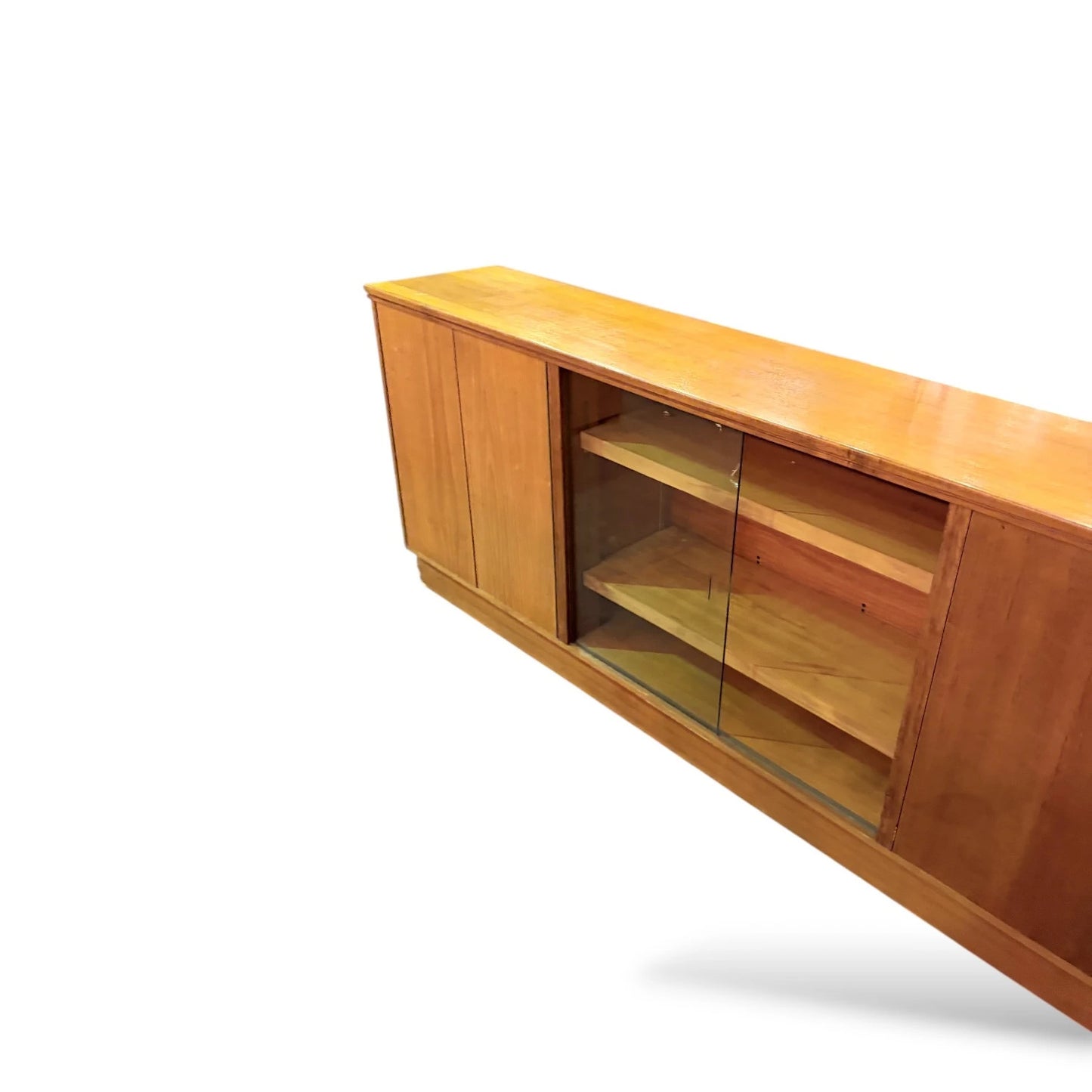 Mid Century Teak Sideboard | Danish Modern Low Record Cabinet