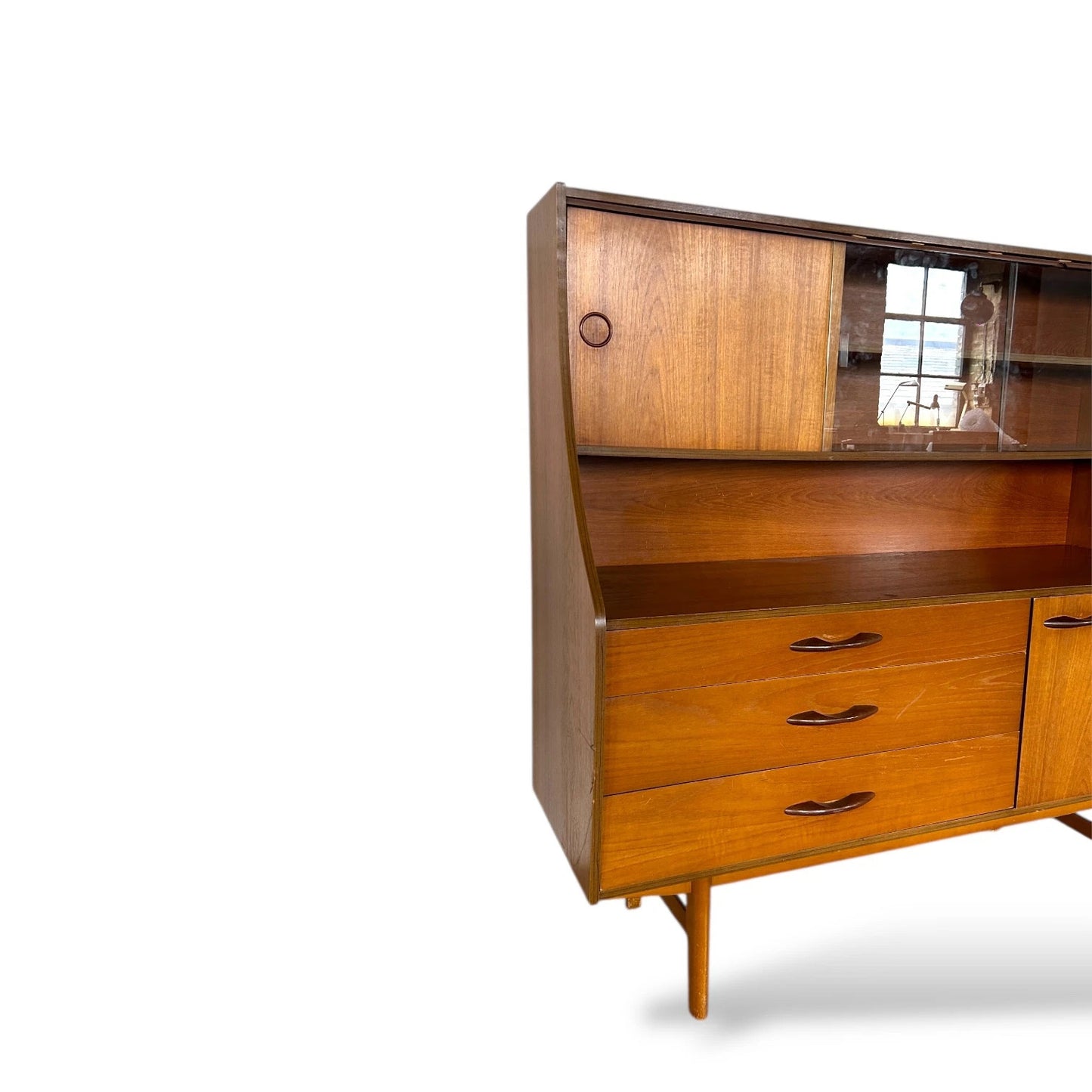 Mid Century Avalon Highboard, Teak Sideboard Cabinet, Vintage Drinks Cabinet
