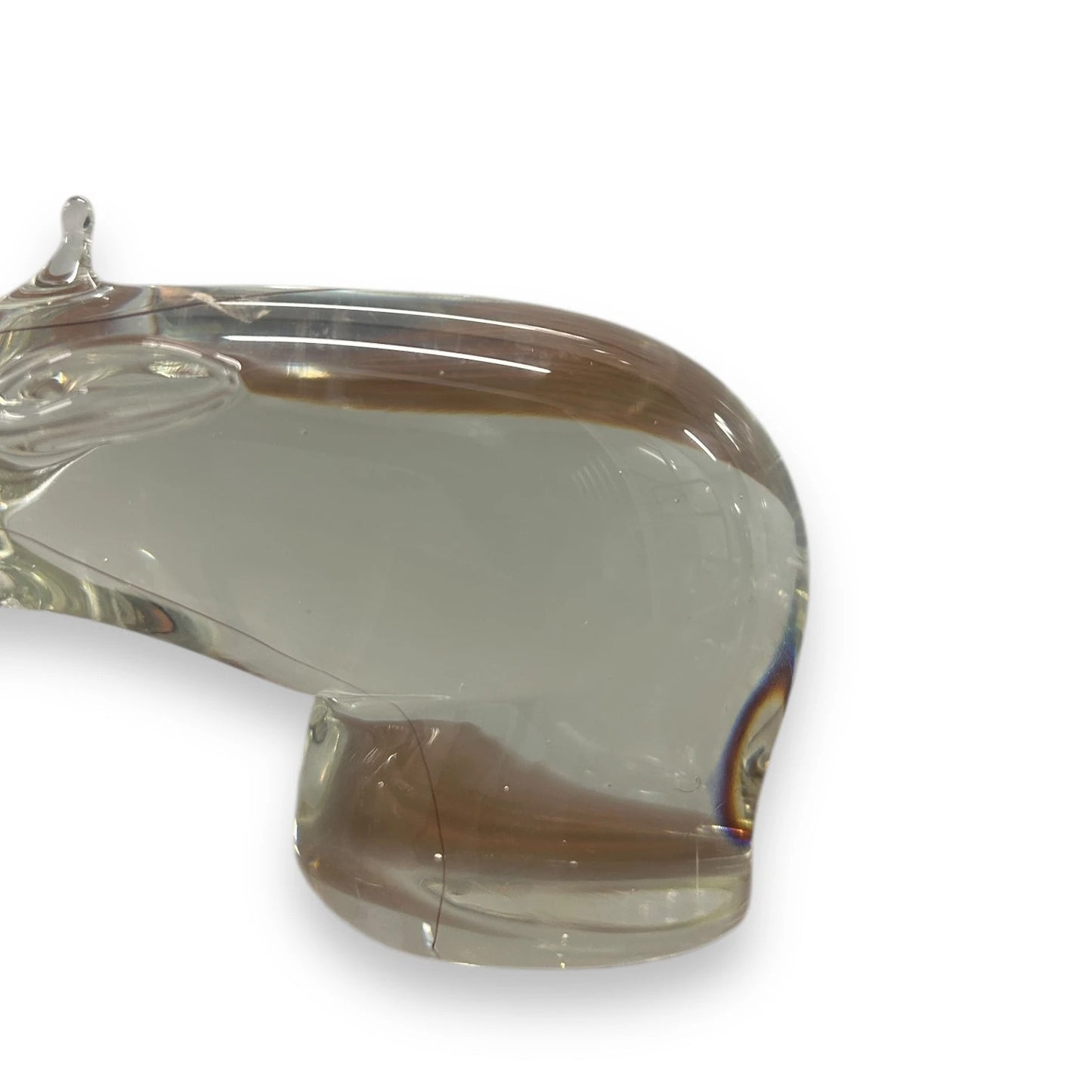 Vintage 1970s Murano Glass Rhino Paperweight
