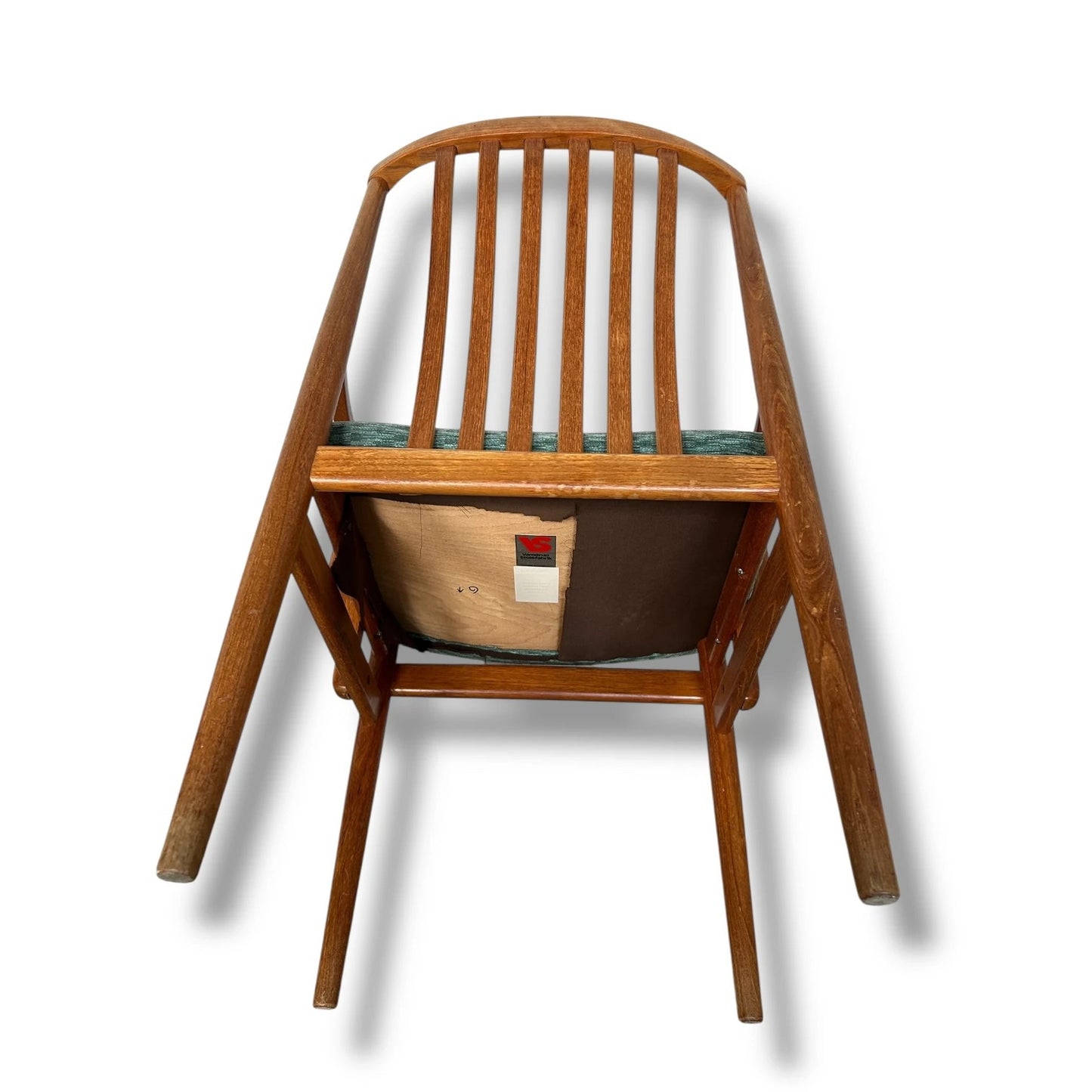 Mid Century Modern Set of Six Teak Wood Dining Chairs from Vamdrup