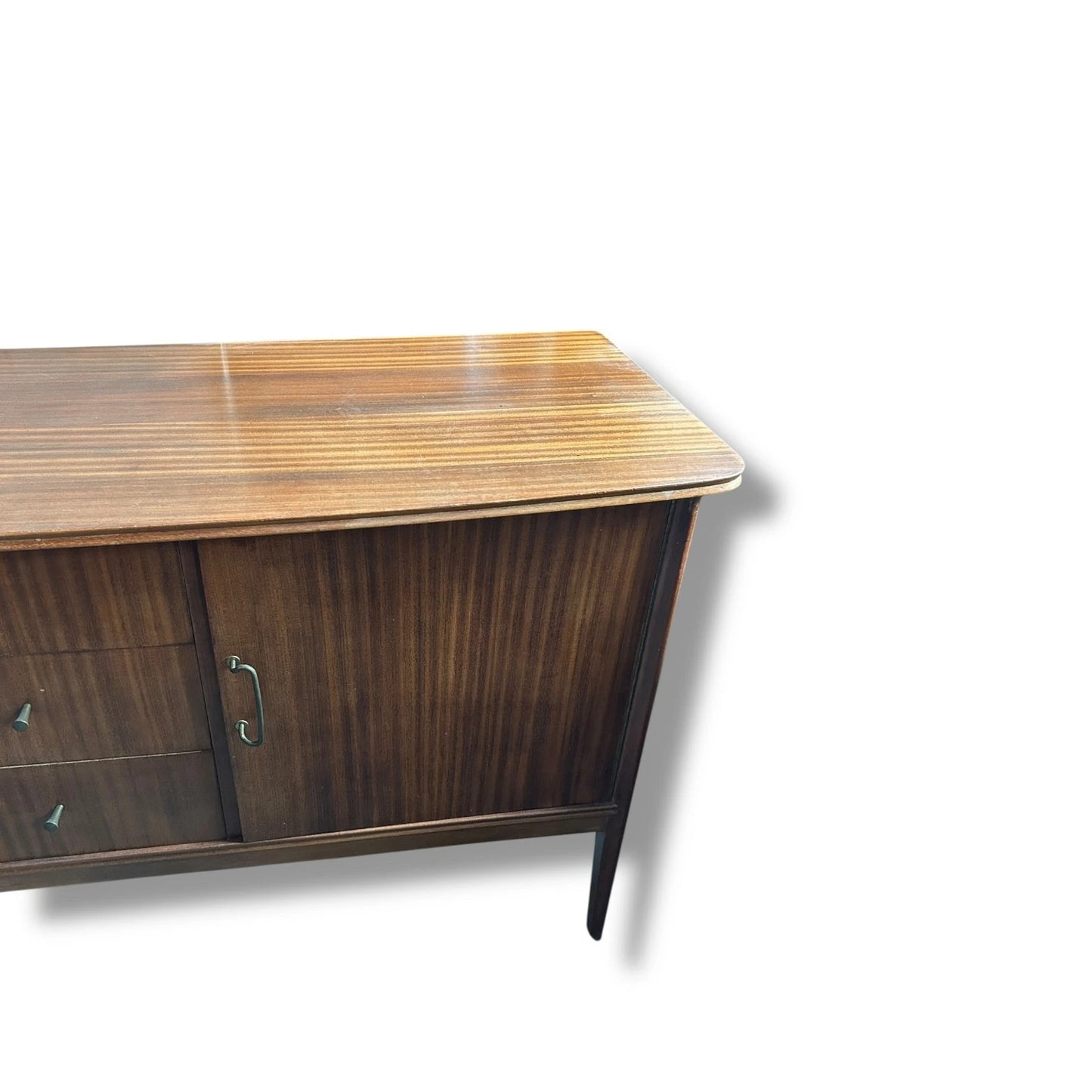 Vanson Teak & Mahogany Sideboard Credenza | Mid Century Modern Vintage Storage Cabinet