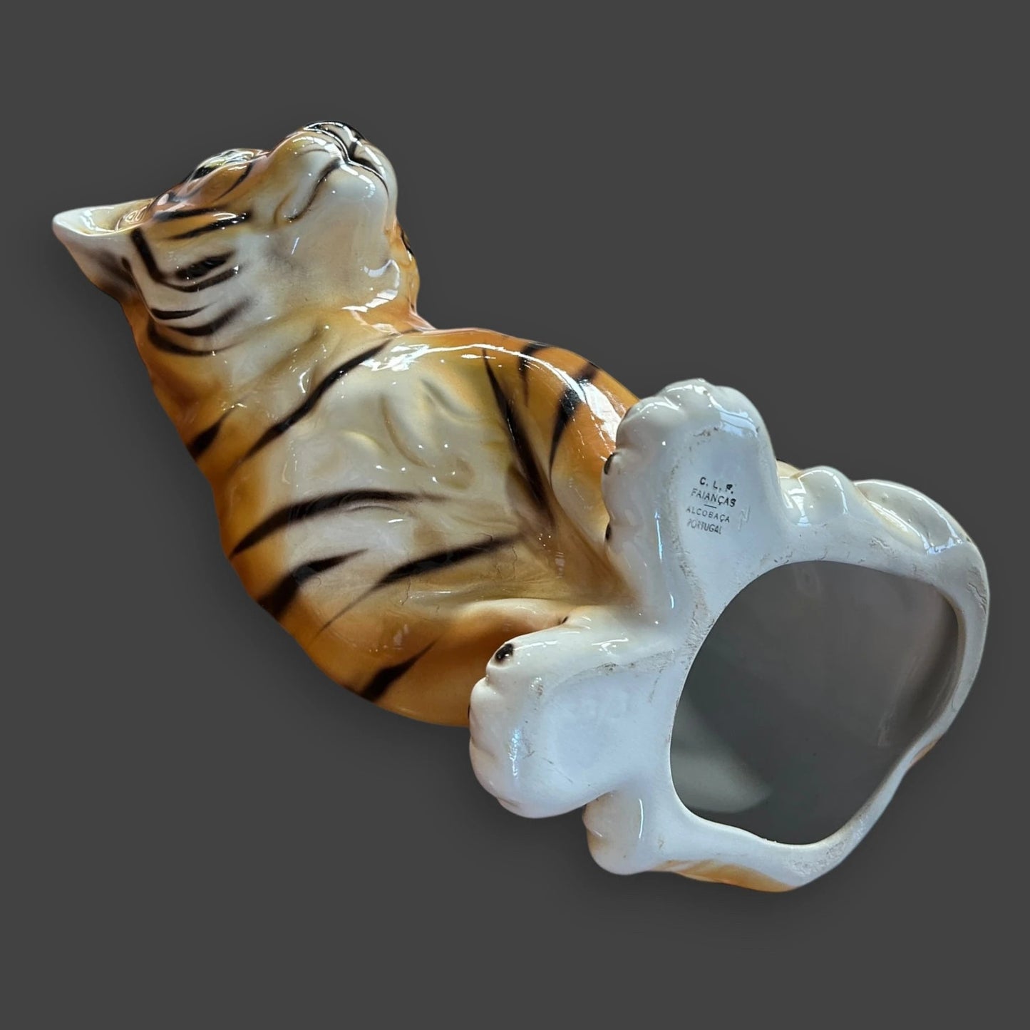 Vintage 1960s Ceramic Tiger Cub Statue