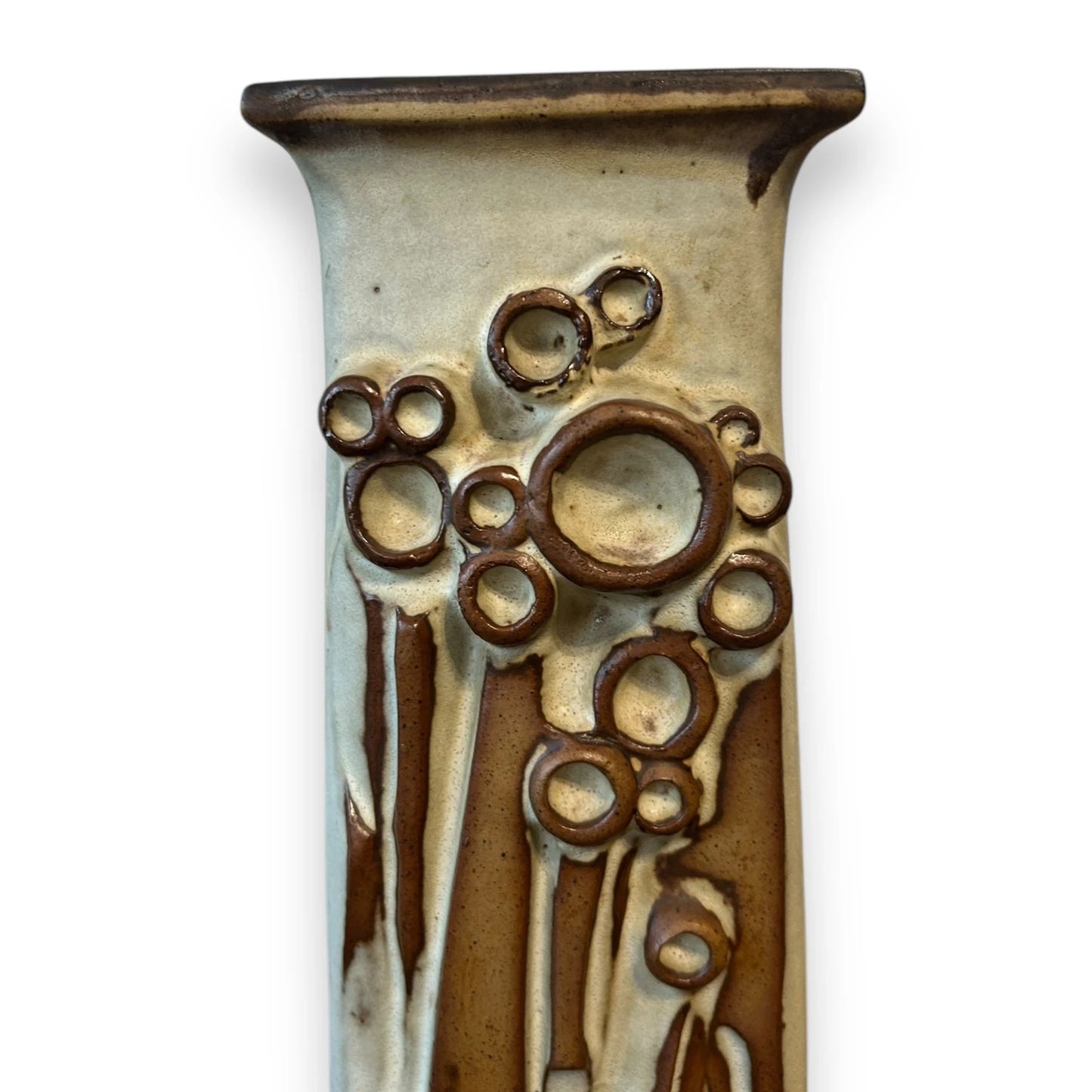 Mid Century Shelf Pottery Brutalist Vase