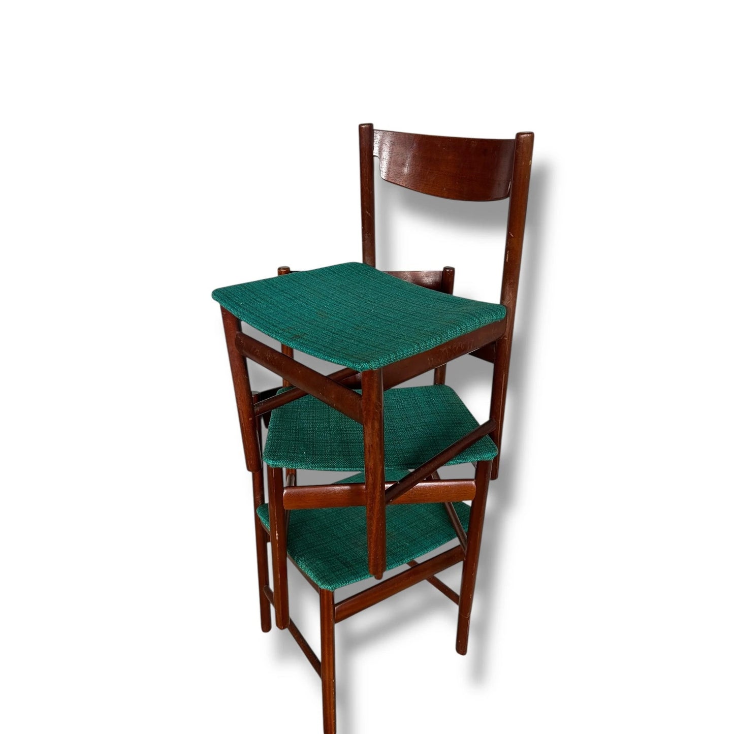 Mid Century Modern Rosewood Veneer Set of Four Dining Chairs