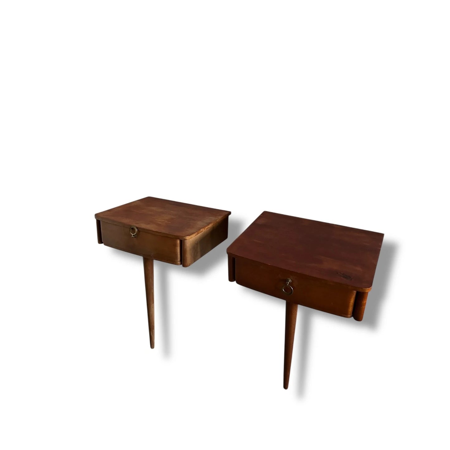 Mid Century Modern Schreiber Floating Shelves Bedside Cabinets