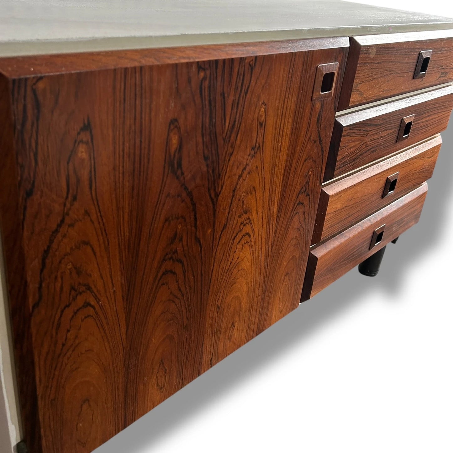 Mid Century Modern Space Age and Rosewood Norwegian Small Sideboard Cabinet