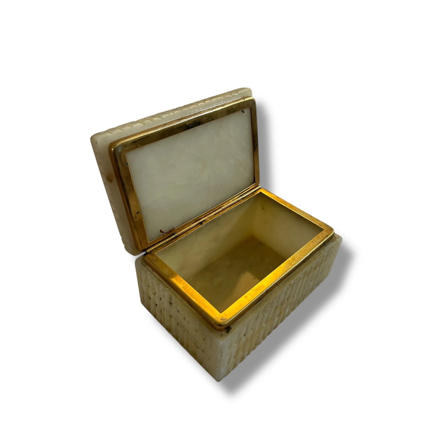 Vintage 1960s Romano Bianchi Alabaster Jewellery Box | Made in Italy | Mid Century Trinket Storage