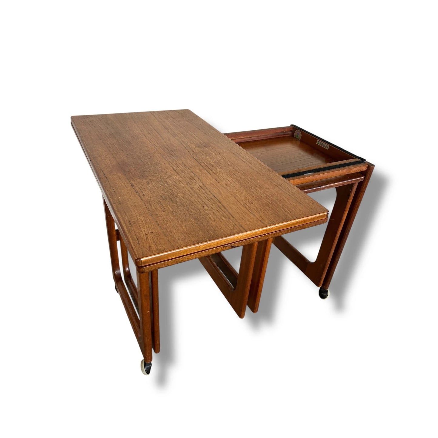 Vintage McIntosh Metamorphic Coffee Table with Nesting Side Tables – Mid-Century