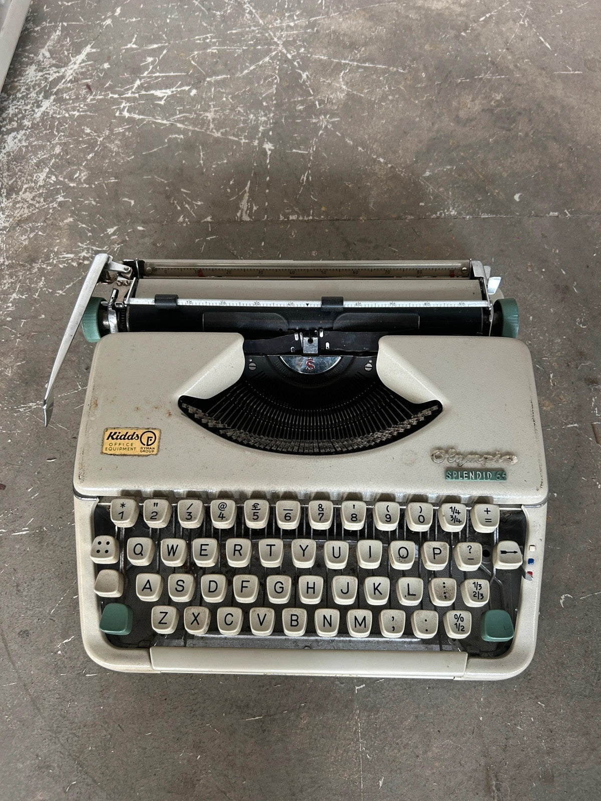 Mid Century Modern Olympia Splendid Portable Typewriter