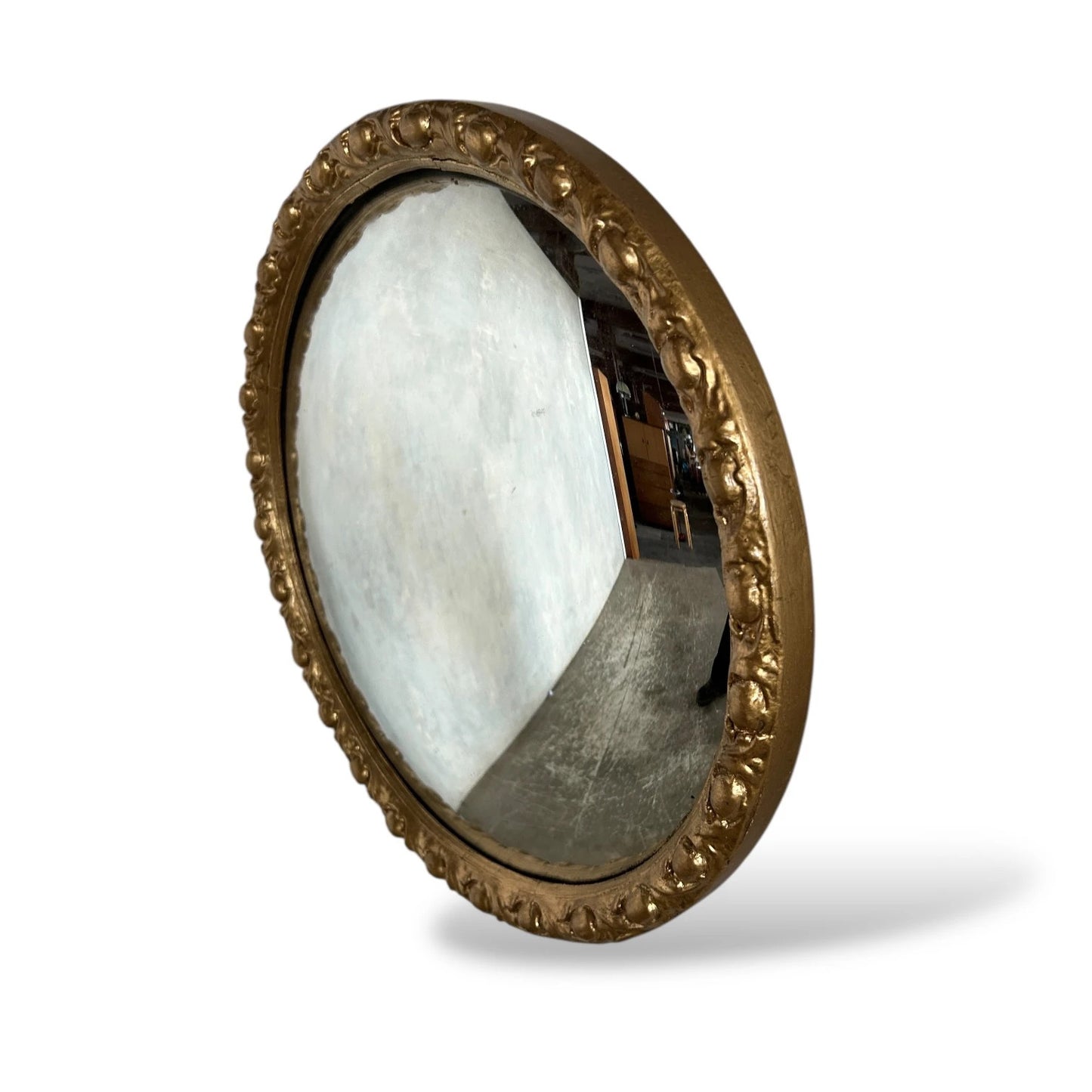 Vintage Convex Mirror – Round Gilt Frame Wall Mirror
