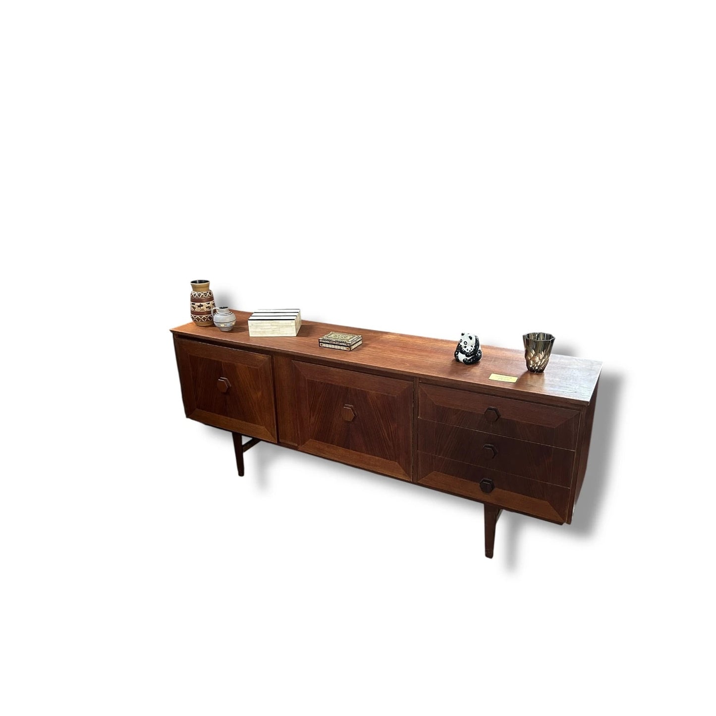 Mid Century Modern Danish Handmade Teak Wood Sideboard Buffet