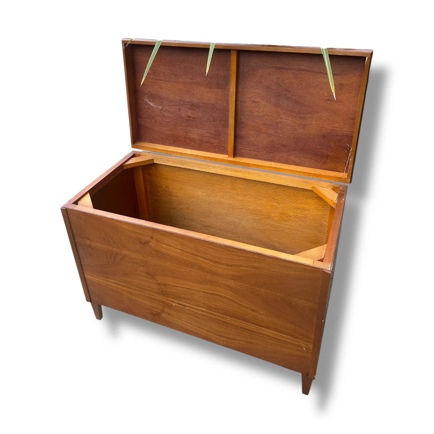 Mid-Century Teak Blanket Box – Vintage Storage Chest / Bench | Retro Scandinavian Style