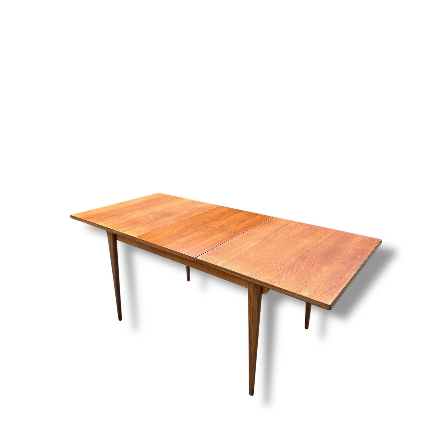 White & Newton Mid-Century Modern Teak Dining Table – British 1960s Extending Table
