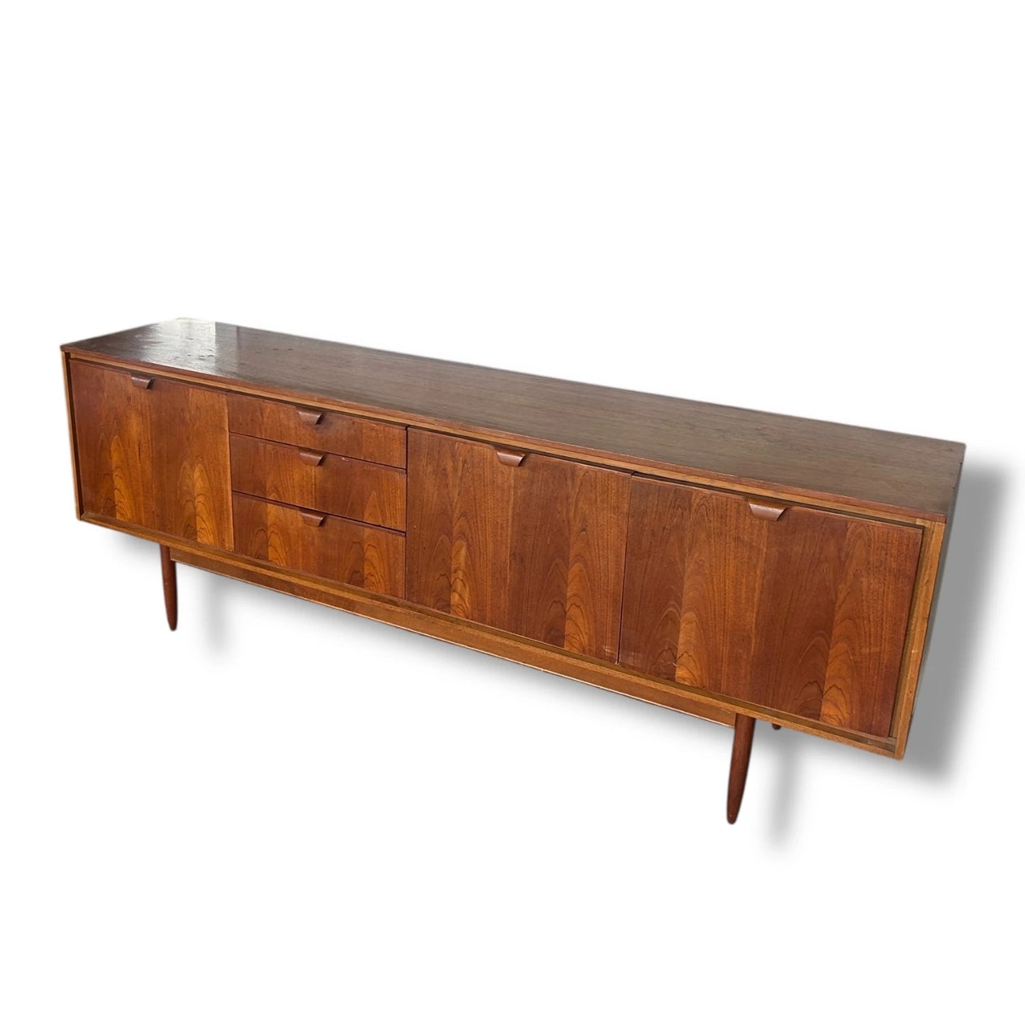 Vintage Austinsuite Sideboard by Frank Guille – Mid Century Modern Teak Long Credenza Cabinet