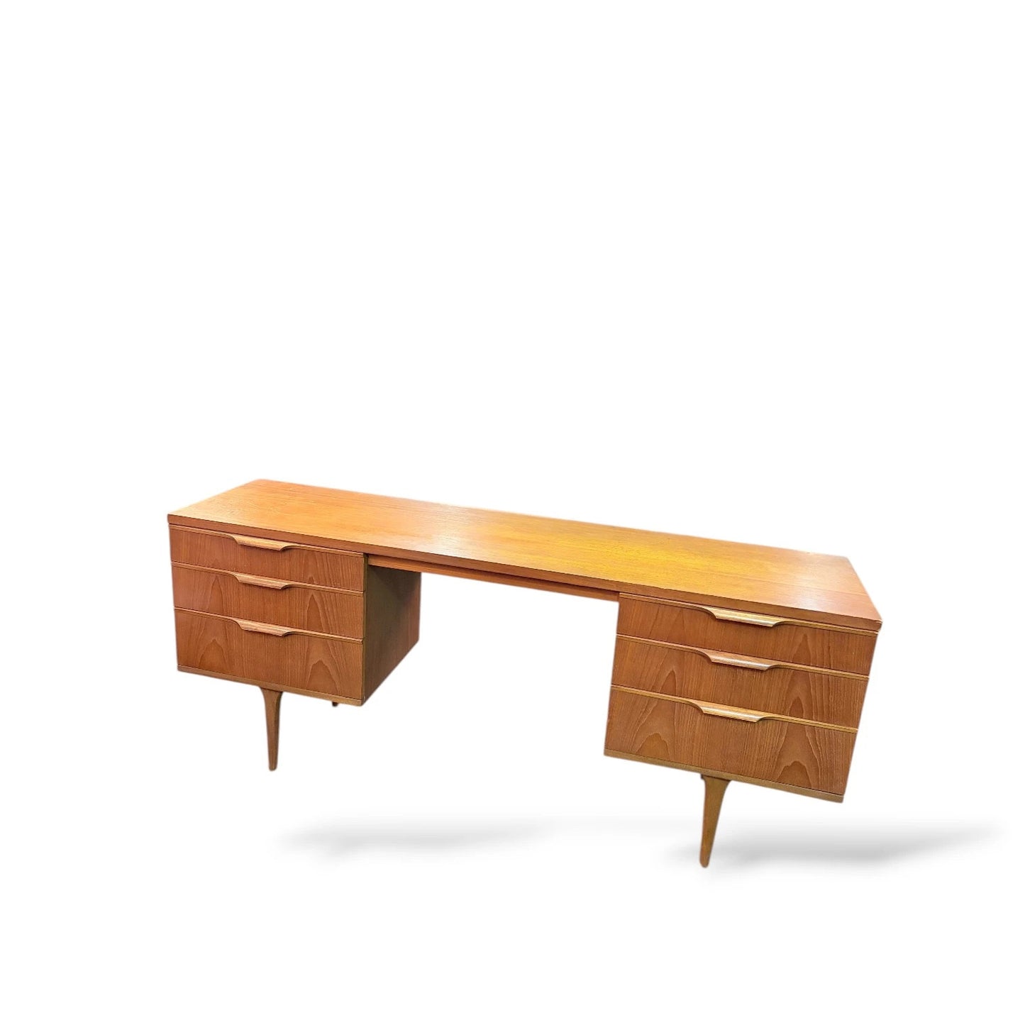 Mid Century Austinsuite Teak Desk | Vintage Dressing Table / Sideboard by Frank Guille