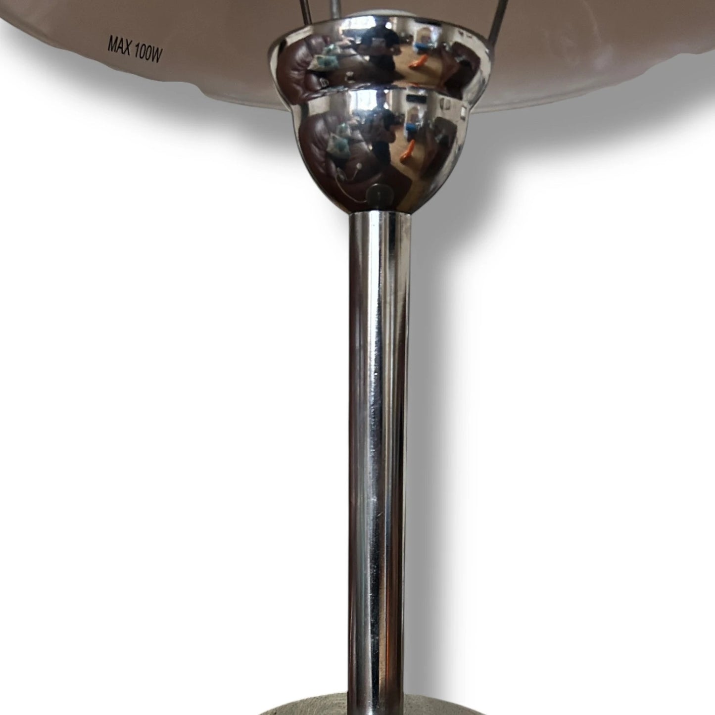Vintage Ikea Space Age Chrome Mushroom Table Lamp