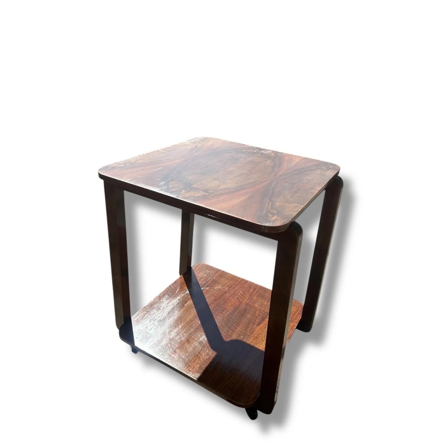 1930s Art Deco Walnut Drinks Trolley – Vintage Bar Cart