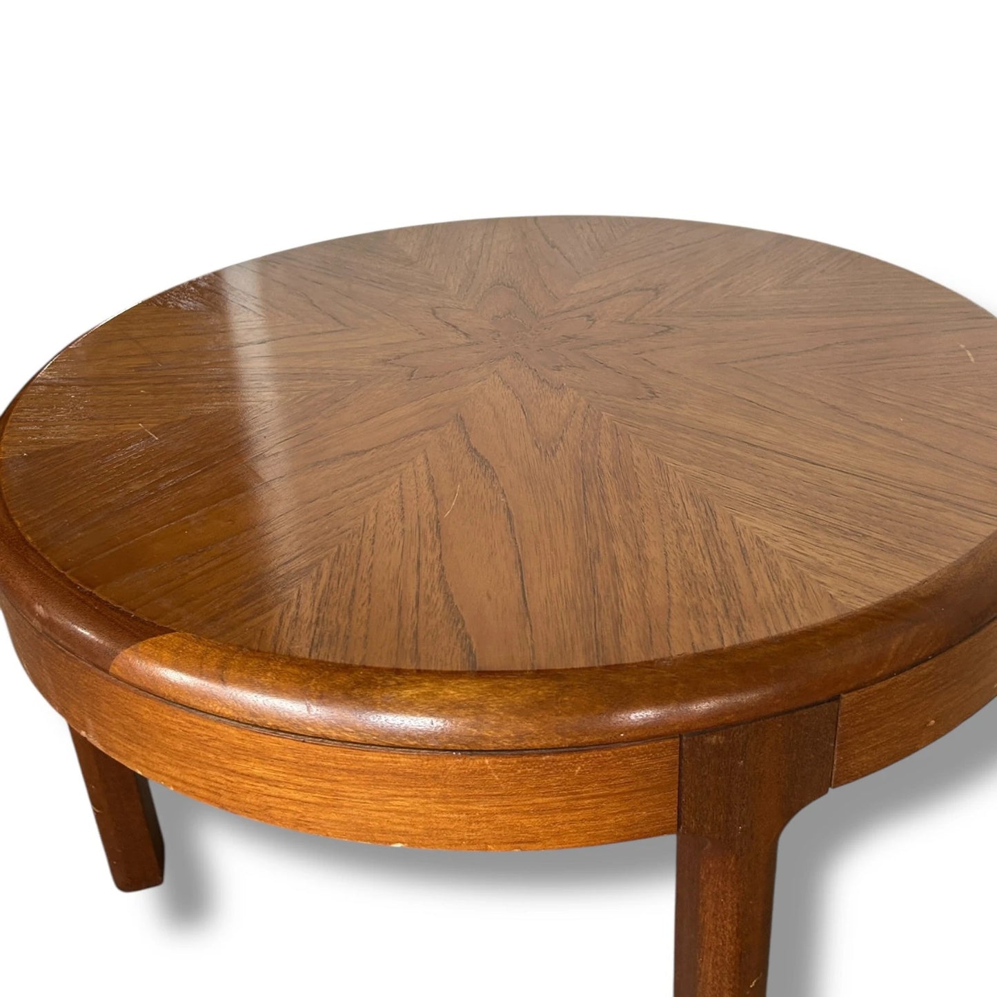 Mid Century Modern Danish Style Sunburst Coffee Table
