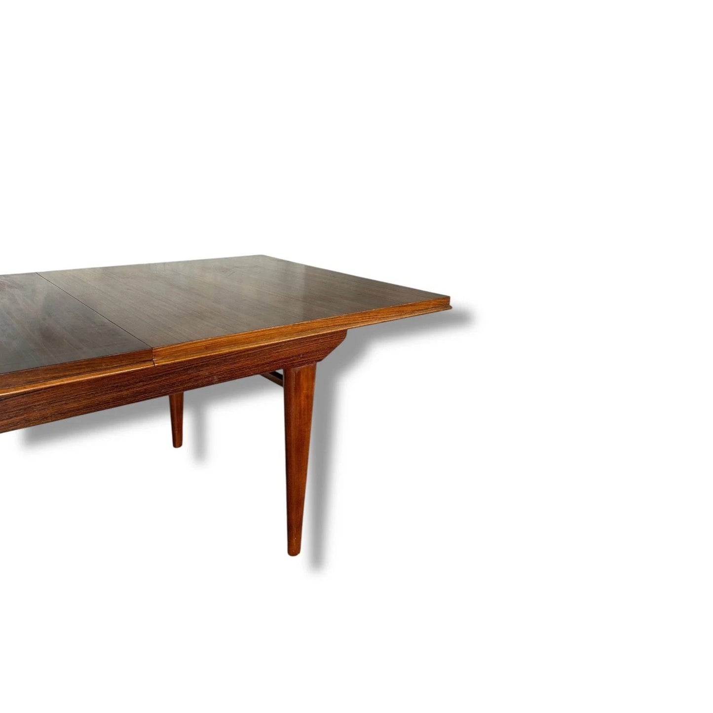 Mid Century Modern Alfred Cox Walnut & Rosewood Extending Dining Table