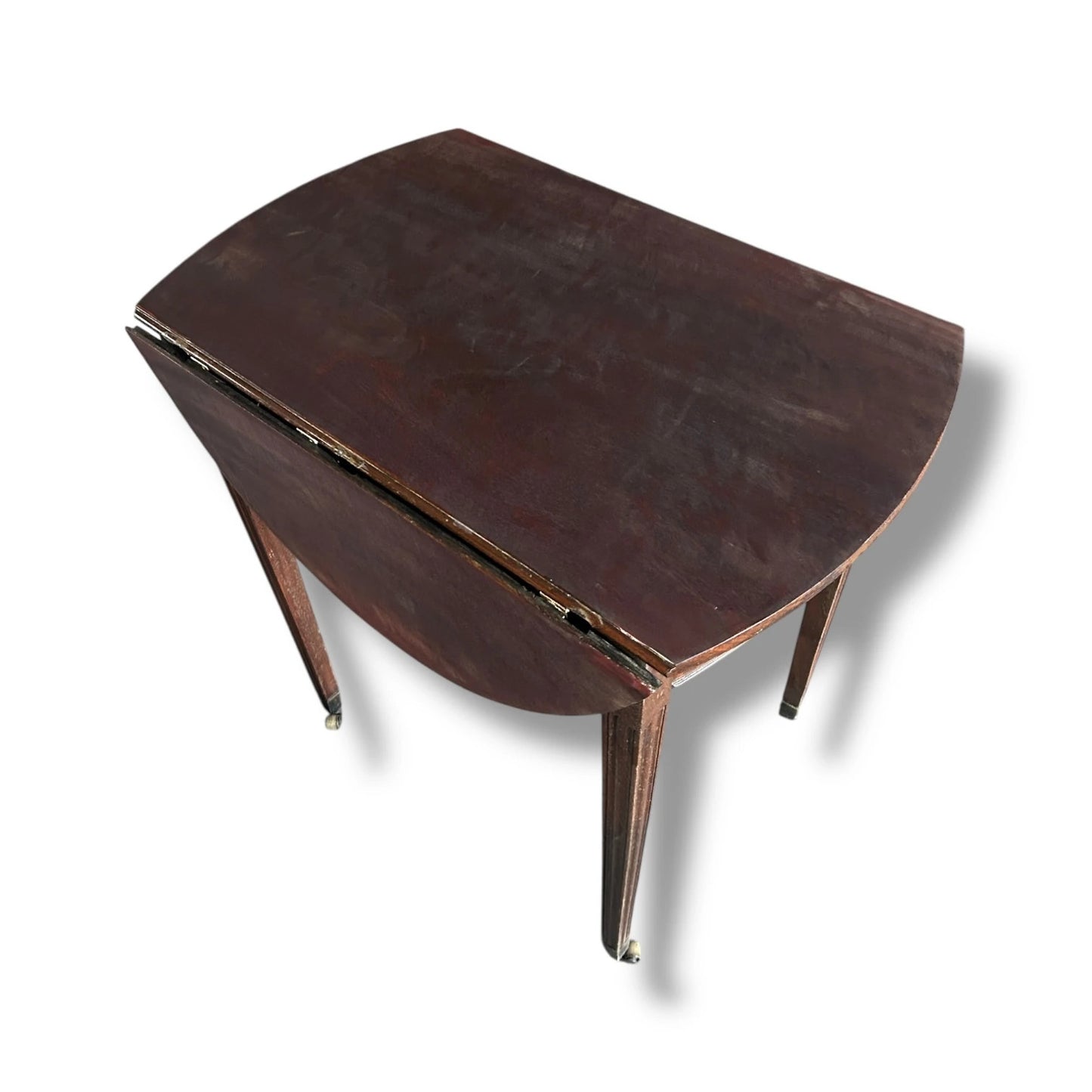 Vintage Mahogany Drop Leaf Table Trolley on Castors – Georgian Style, Extendable Side Table