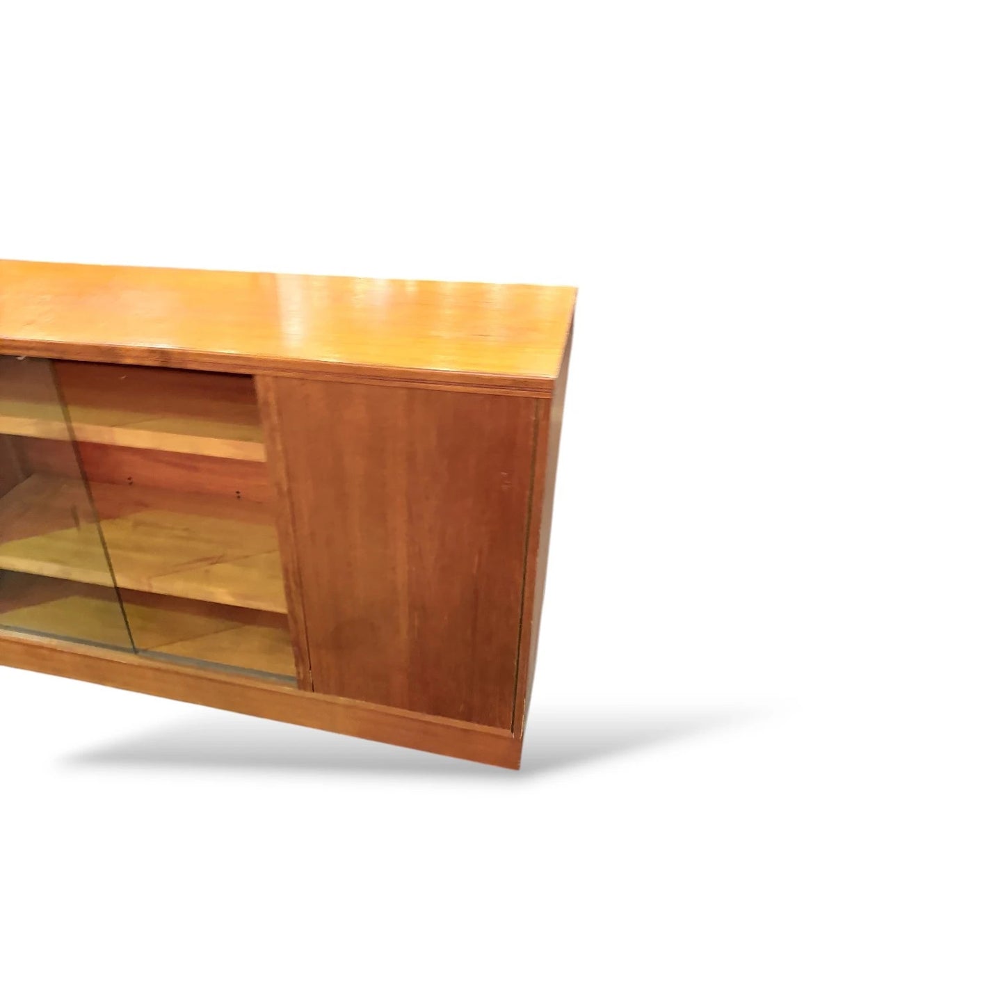 Mid Century Teak Sideboard | Danish Modern Low Record Cabinet
