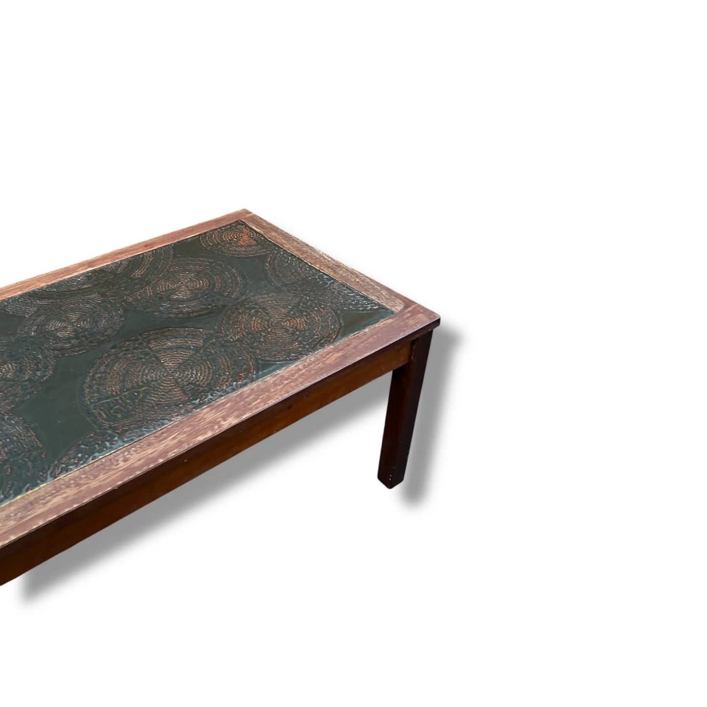 Mid Century Modern Danish Teak Brutalist Coffee Table