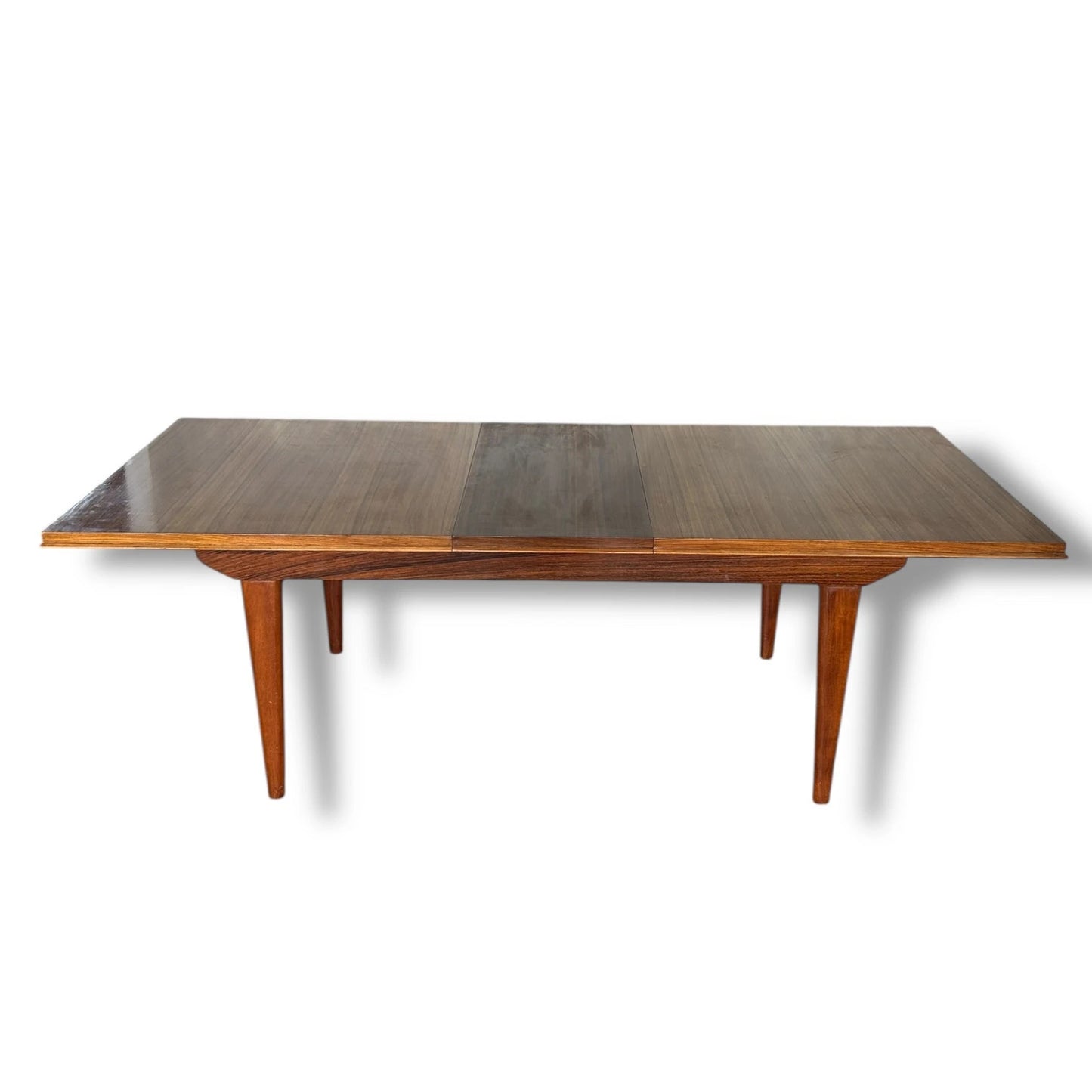 Mid Century Modern Alfred Cox Walnut & Rosewood Extending Dining Table