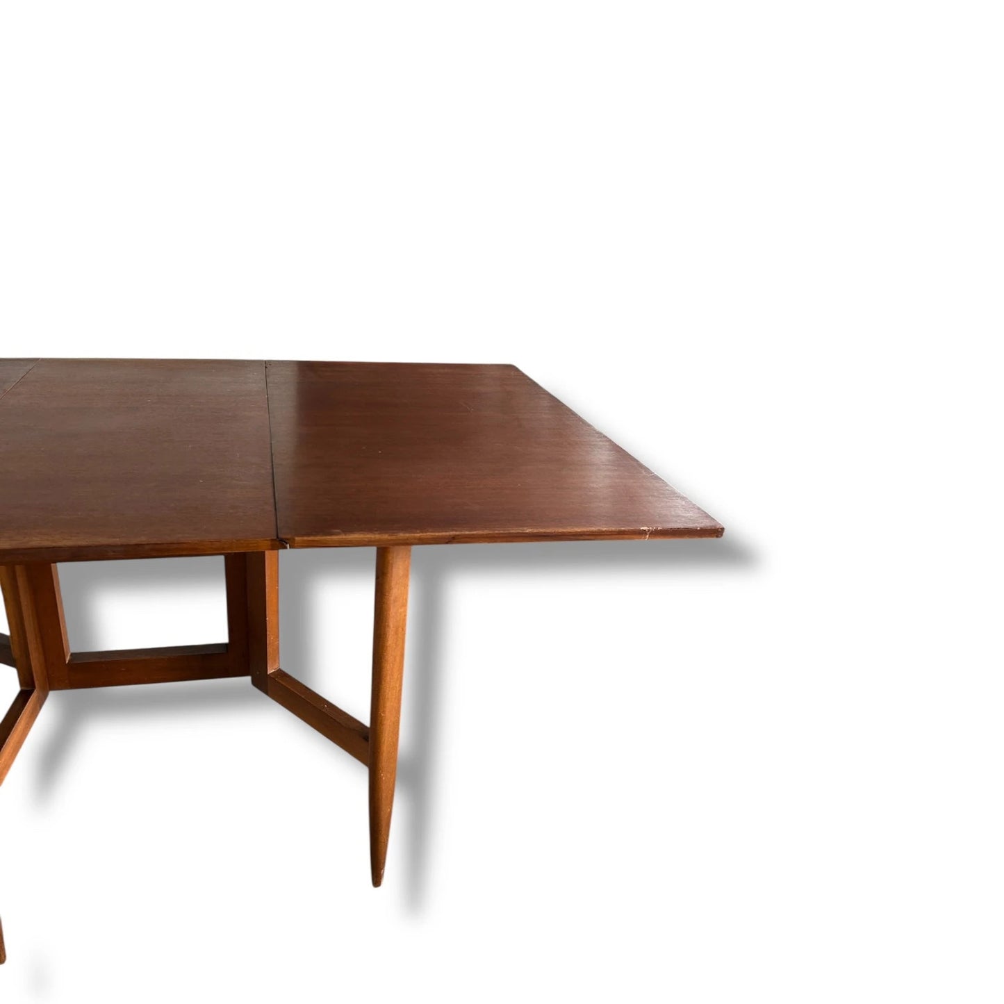 Elliot’s of Newbury Drop Leaf Dining Table | Mid Century Teak Extendable Table