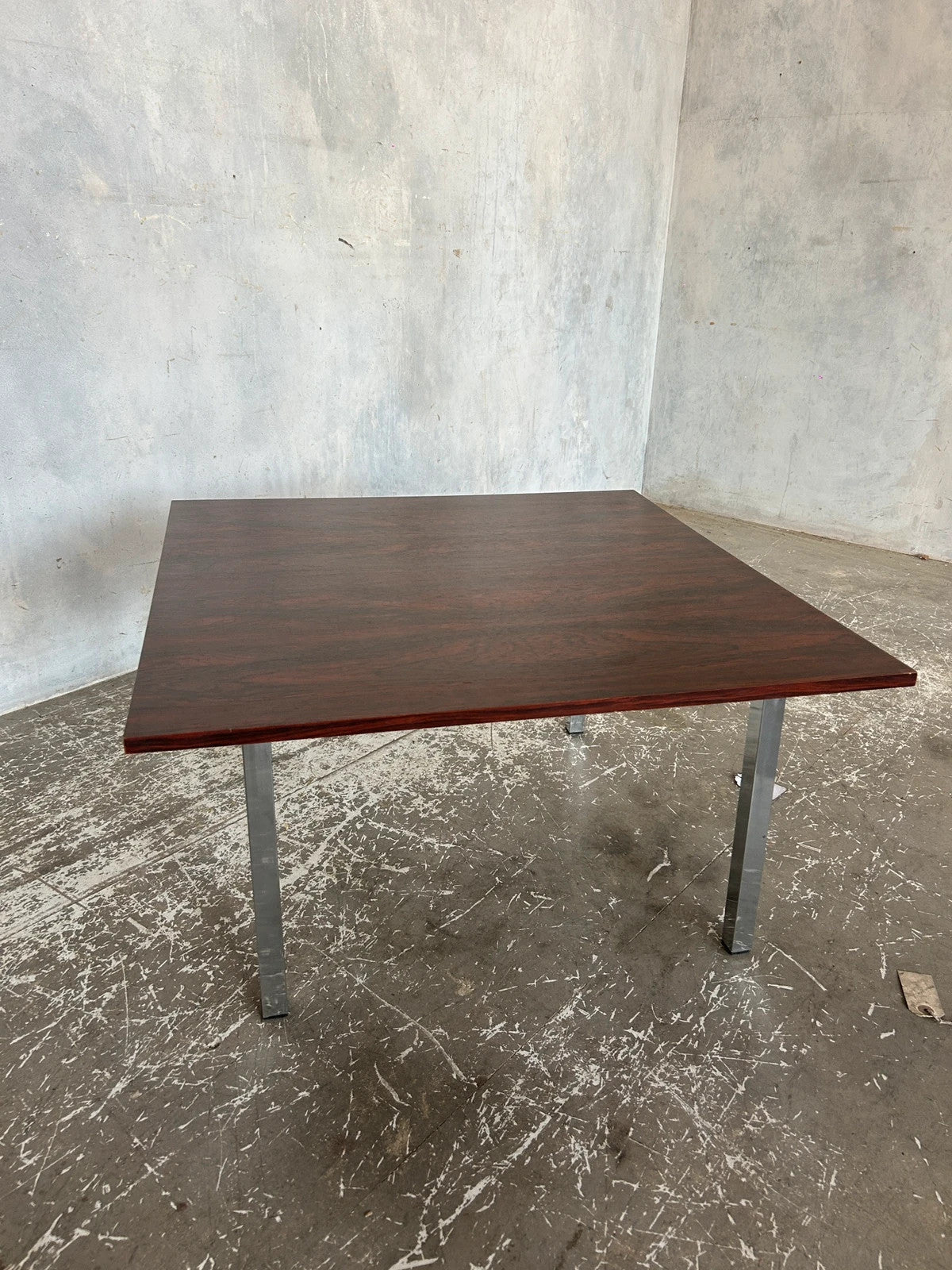 Mid Century Rosewood and Chrome Coffee Table