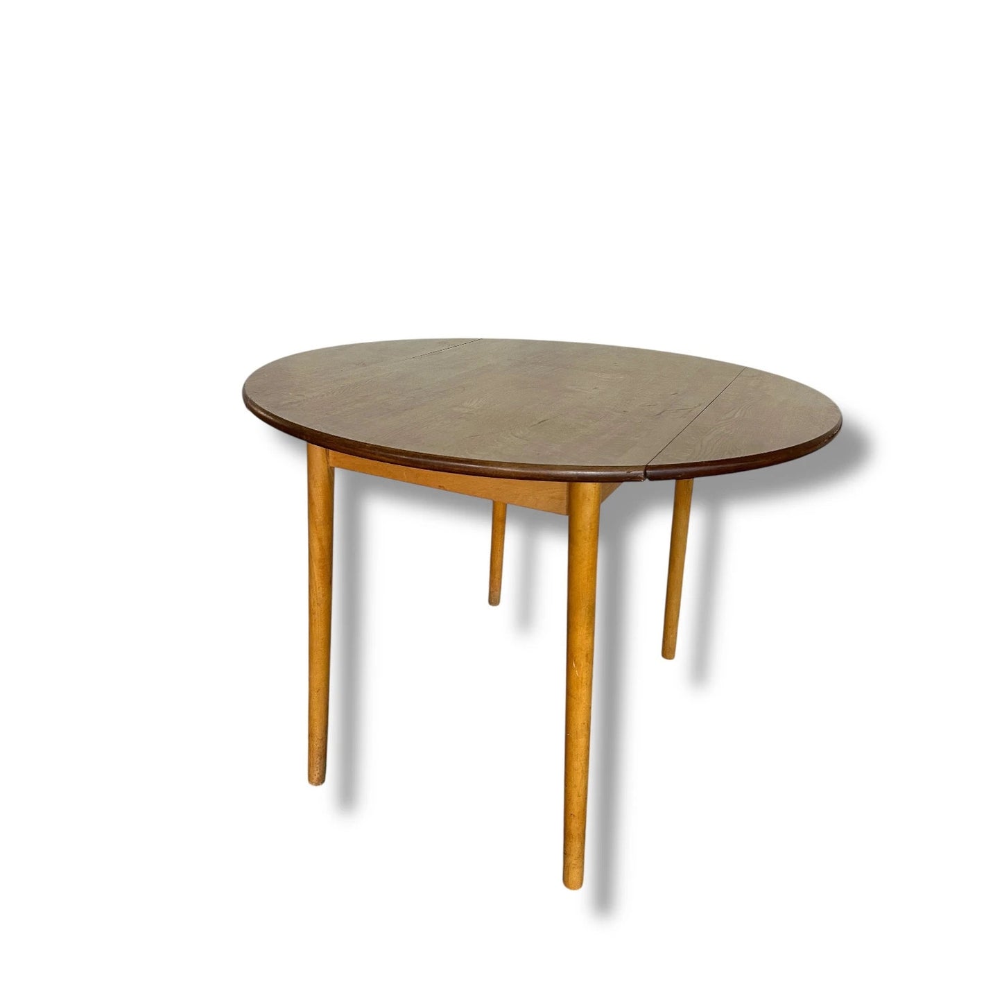 Vintage Drop Leaf Dining Table with Stickback Chairs – Space Saving Kitchen Set