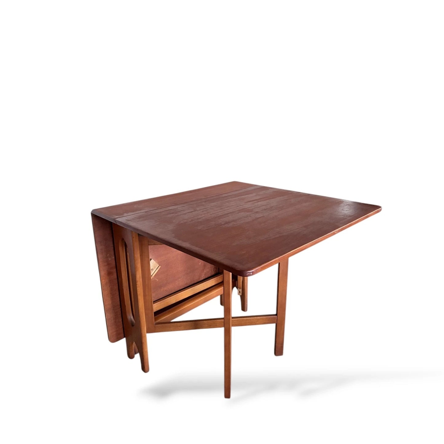 Mid-Century McIntosh Teak Drop-Leaf Extending Dining Table