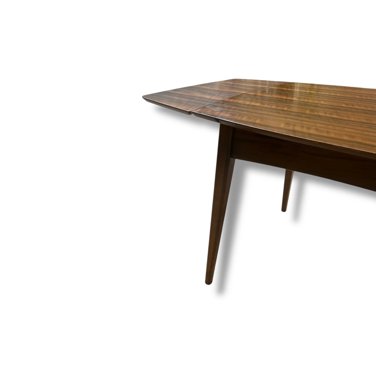 Mid Century Modern Mahogany Wood Extending Table