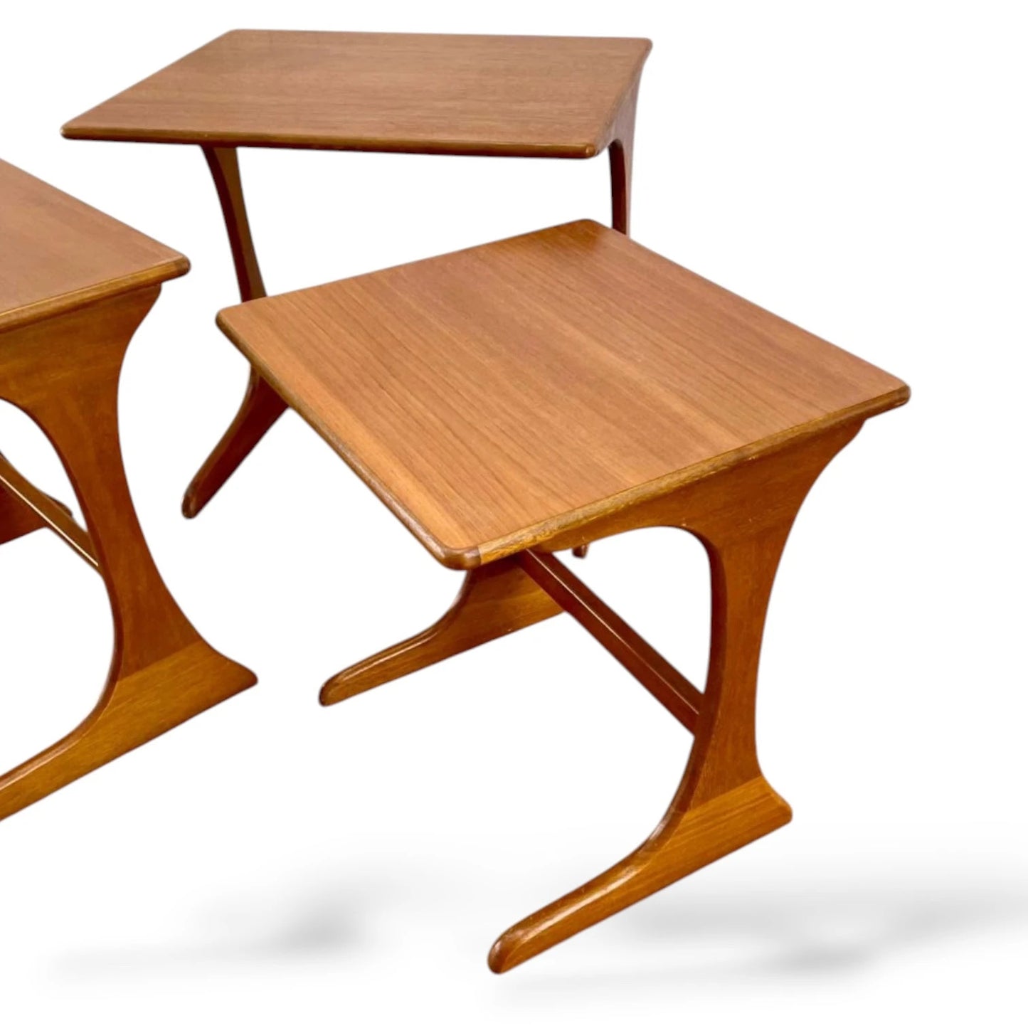 G Plan Teak Nest of 3 Coffee Tables | Mid-Century Modern Vintage Side Tables