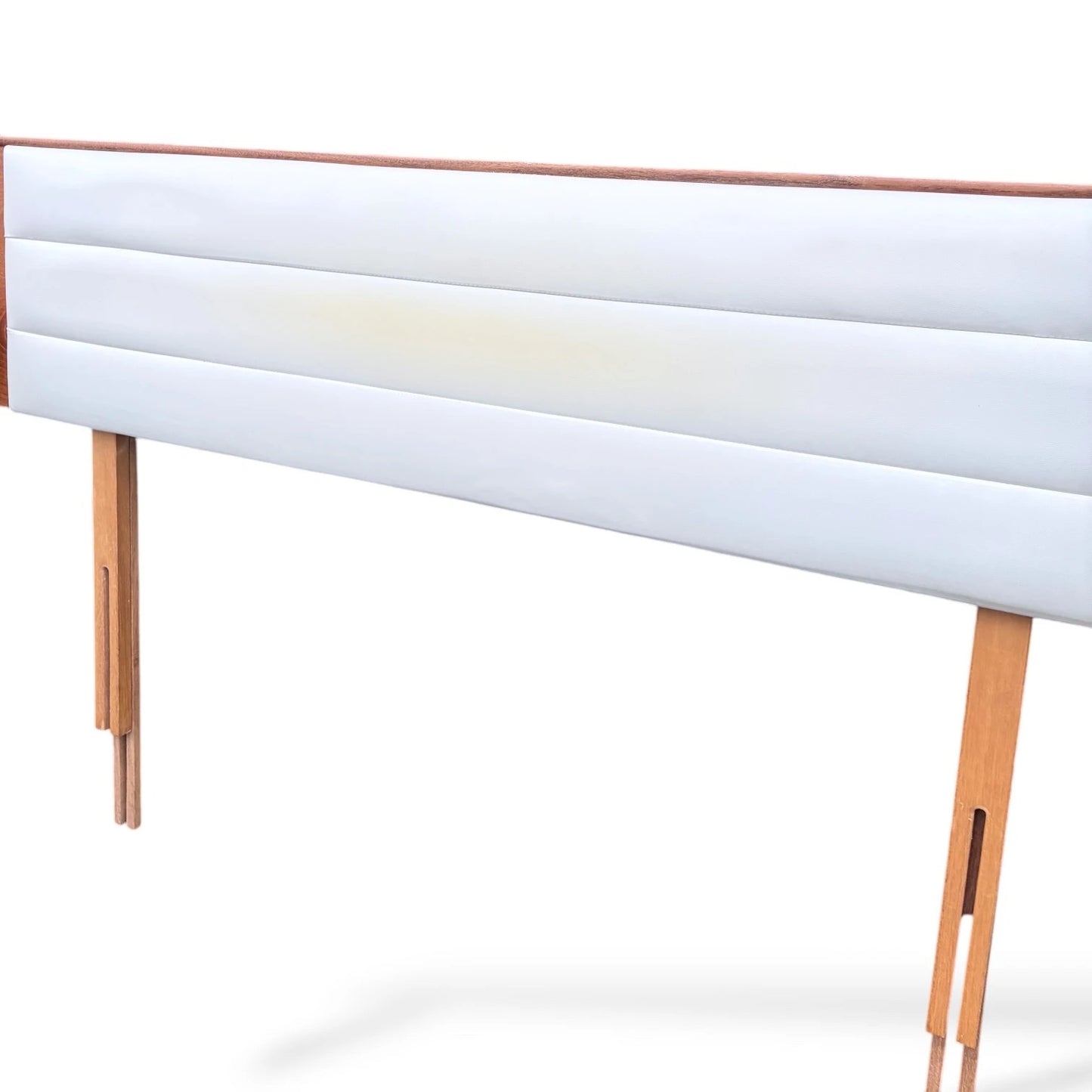 Mid-Century Teak Headboard with Floating Bedside Cabinets by Slumberland