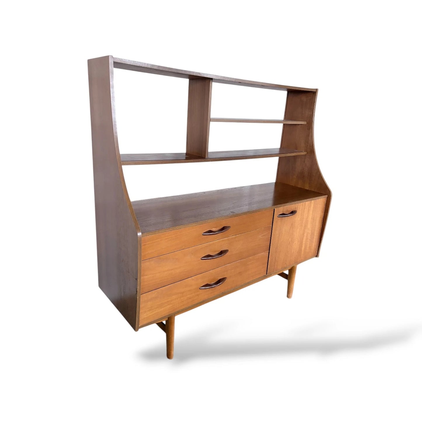 Avalon Room Divider Cabinet | Mid-Century Teak Sideboard with Shelves