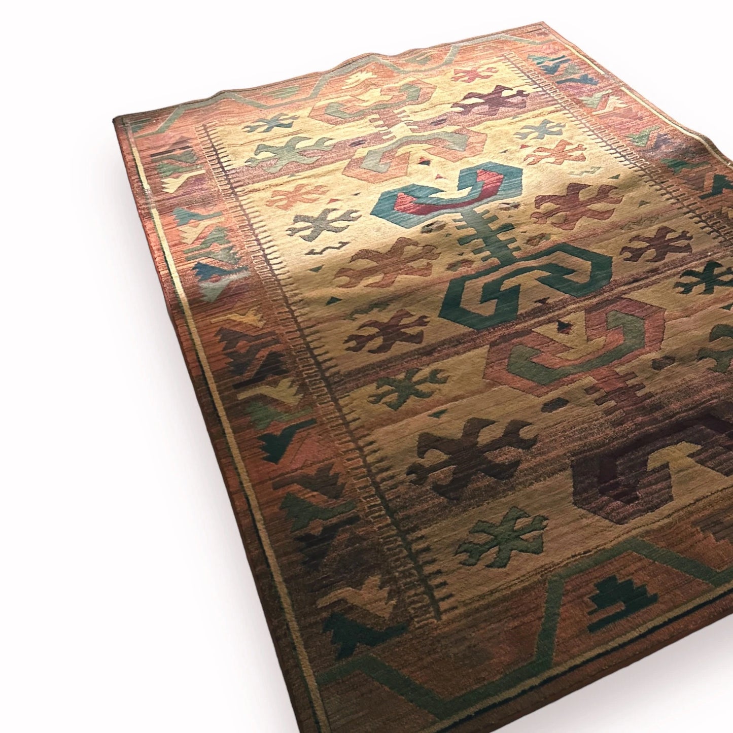 Traditional Persian Abstract Geometric Oriental Rug